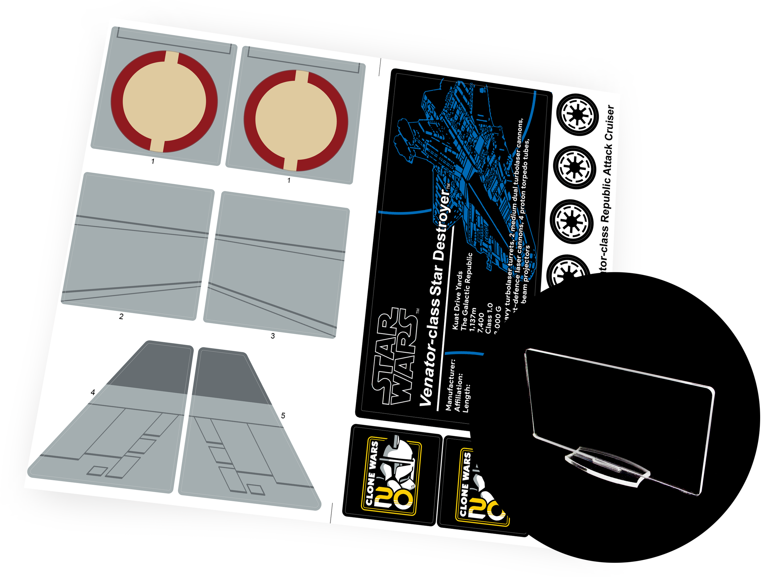 Lego 75367 Venator-class Republic Attack Cruiser sticker