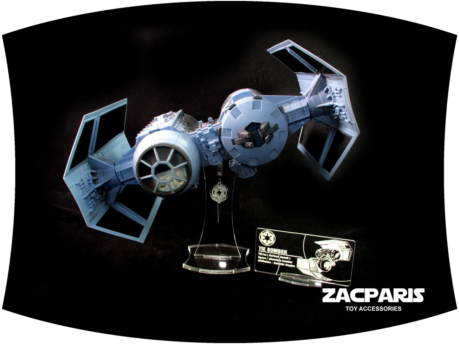 Display stand for Hasbro Star Wars Tie Bomber