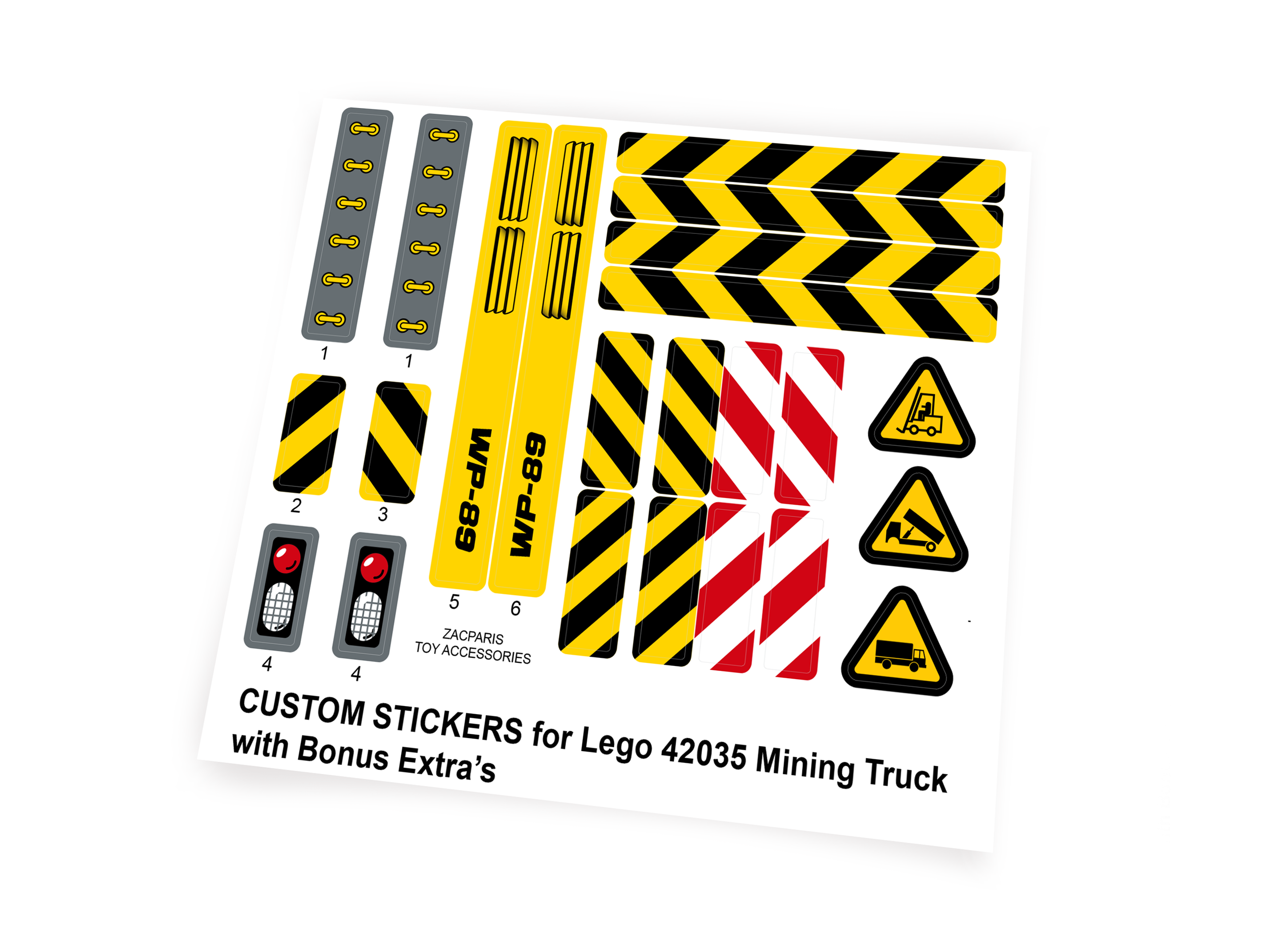 Custom stickers for Set 42035 Mining Truck with Bonus!