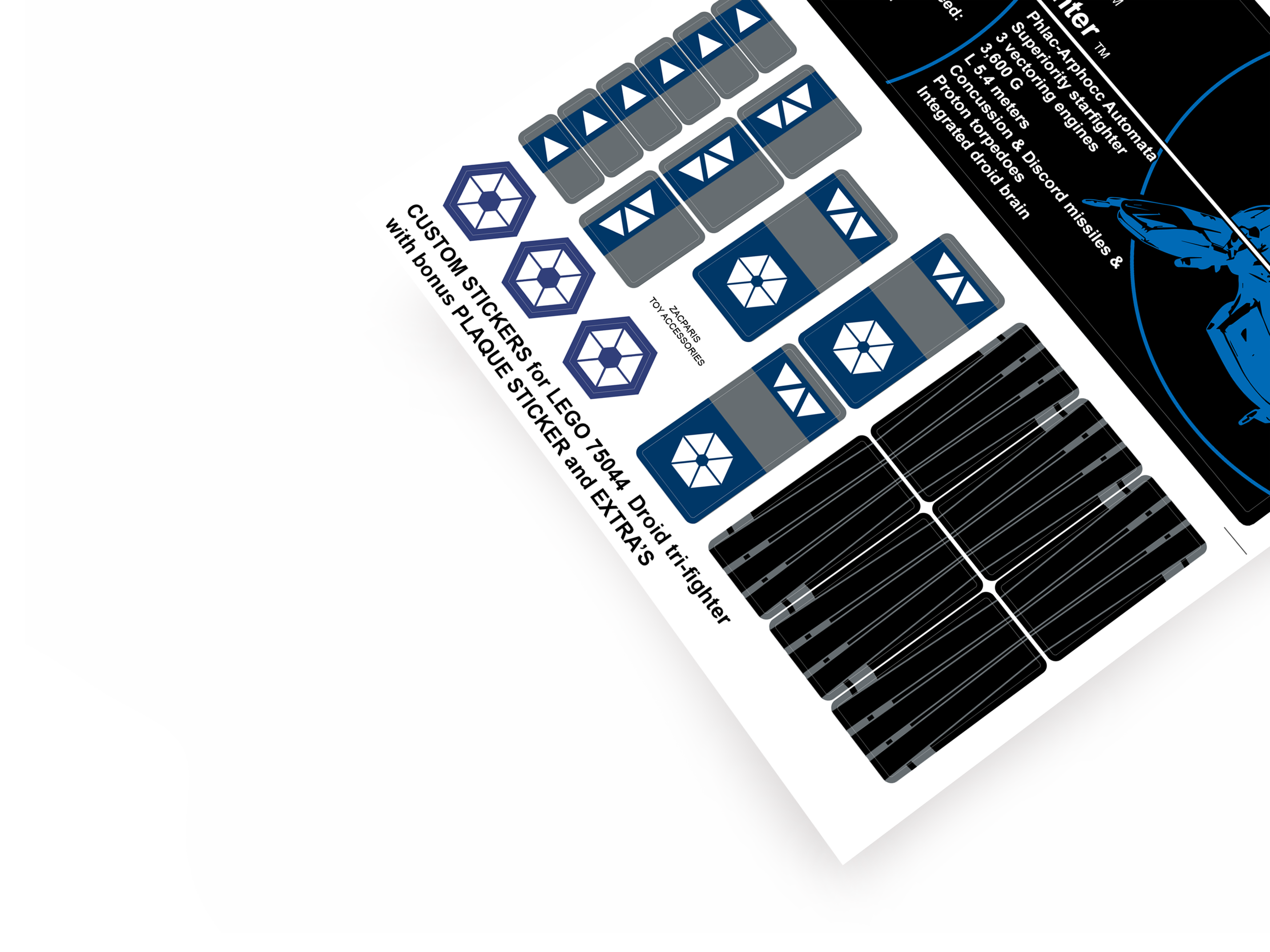 Lego 75044 Droid Tri-Fighter stickers