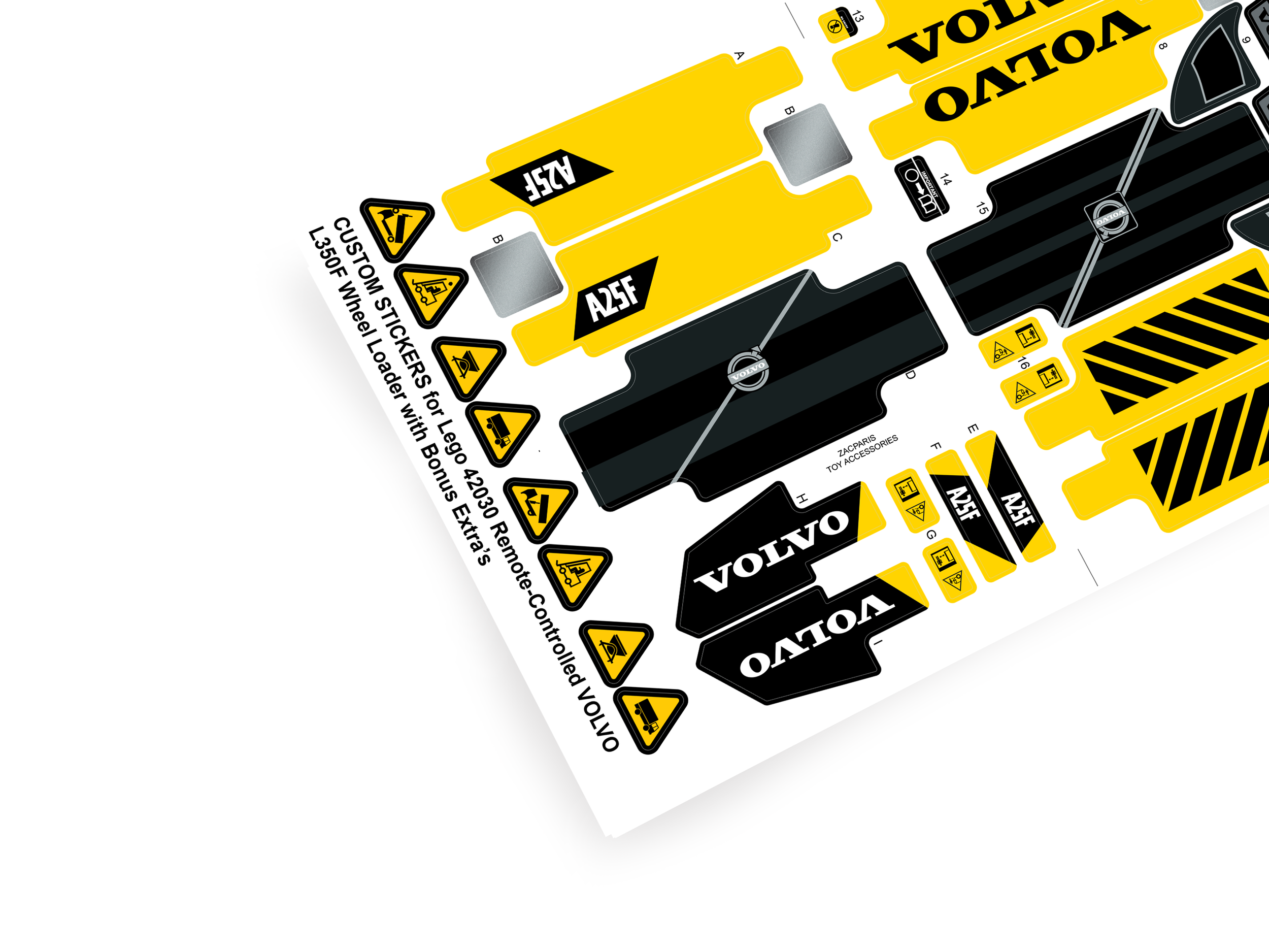 Lego 42030 VOLVO L350F Wheel Loader sticker