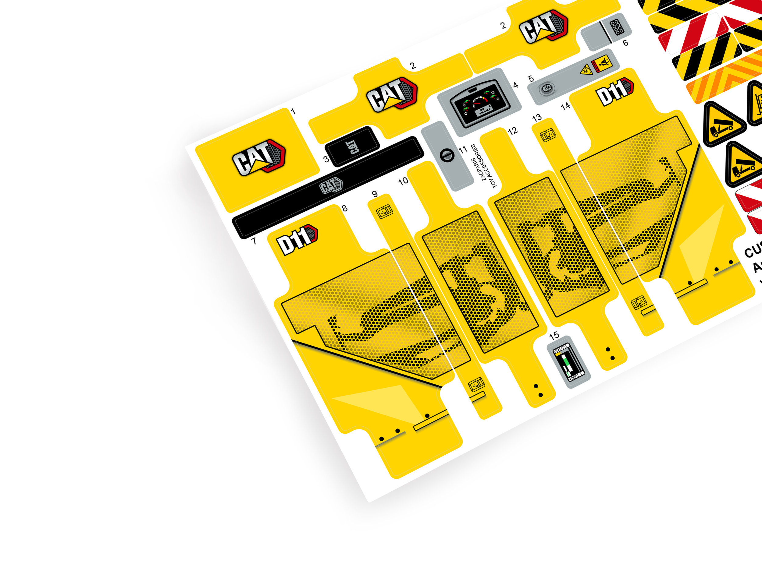 Lego 42131 App-Controlled Cat D11 Bulldozer stickers