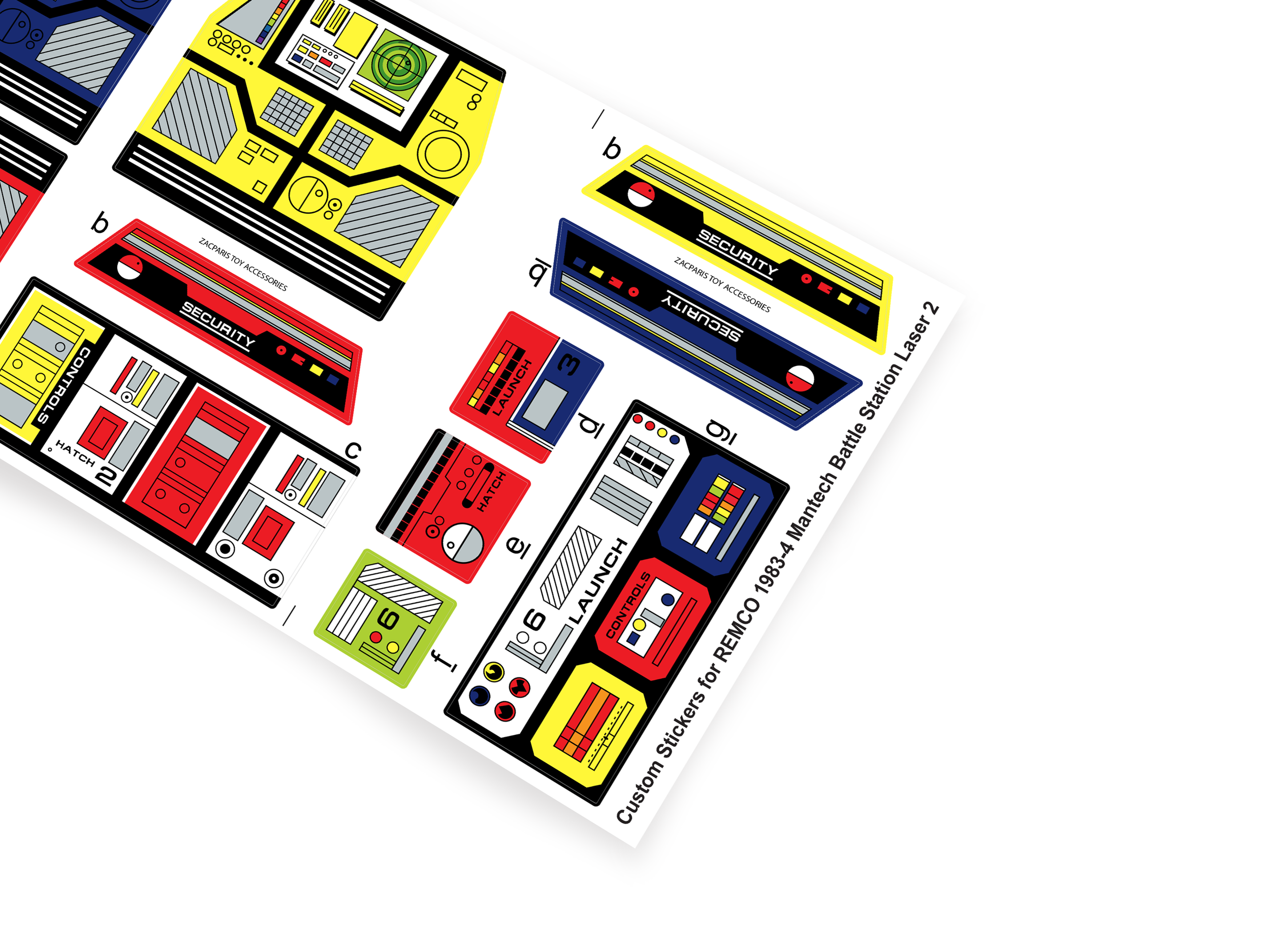 REMCO 1983-4 Mantech Man Tech Battle Station Laser 2 stickers