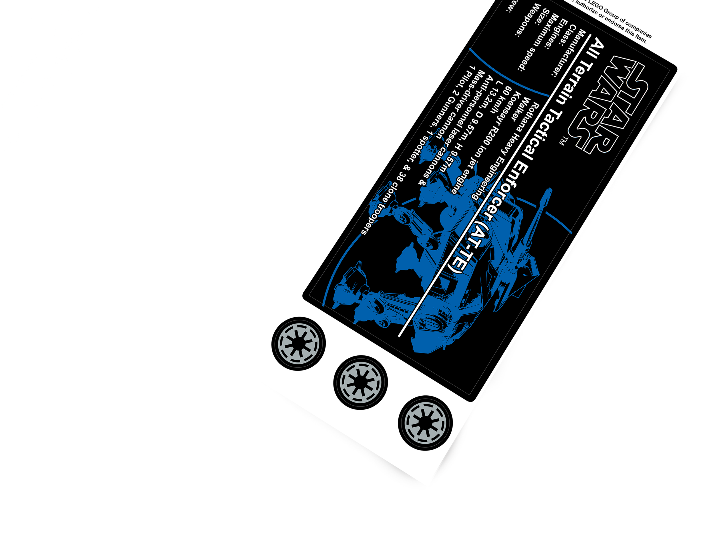 Lego 4482 7675 4482 75019 AT-TE stickers