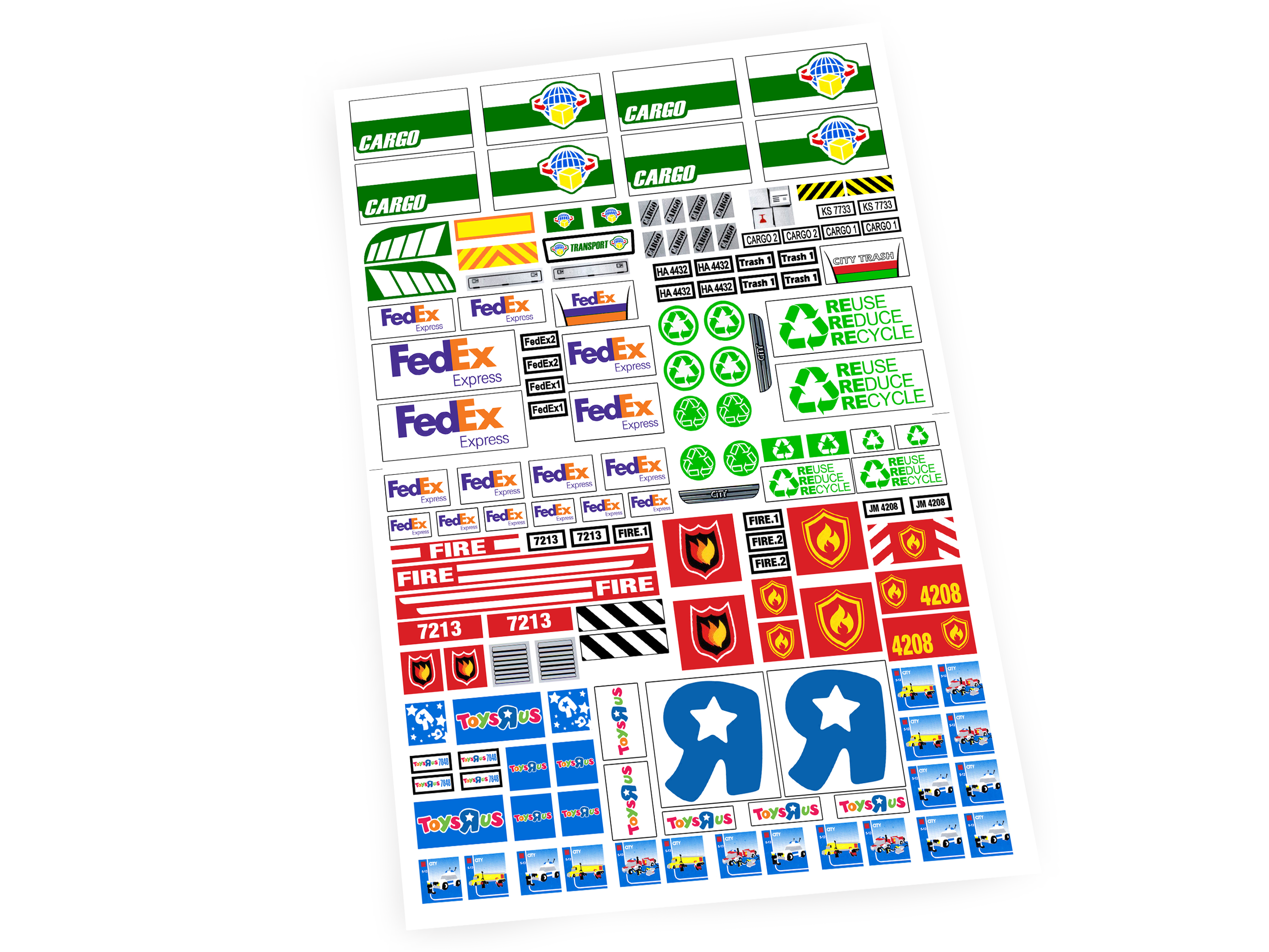 Lego 3180 60016 Toy Truck stickers