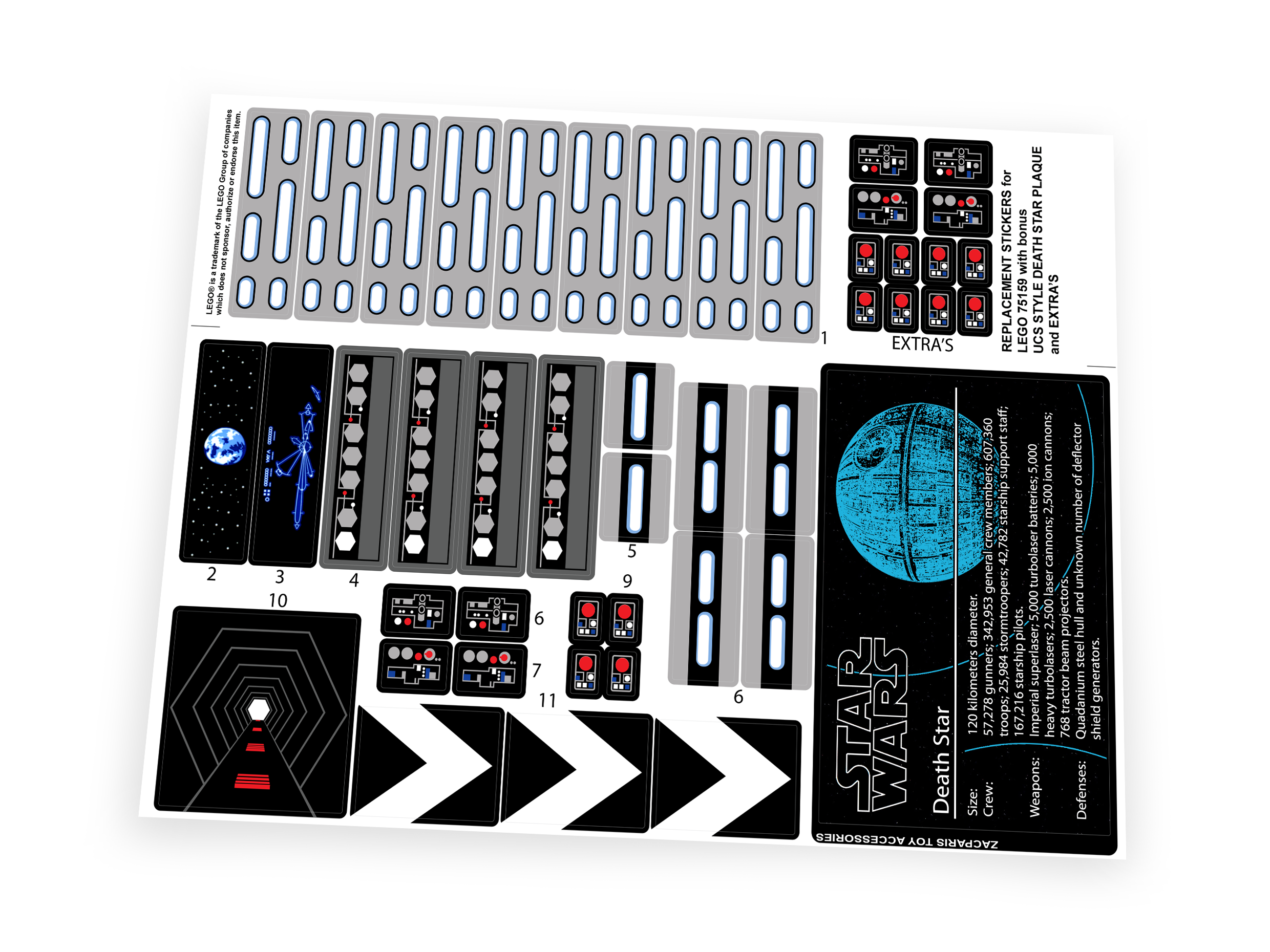 Lego 75159 Death Star stickers