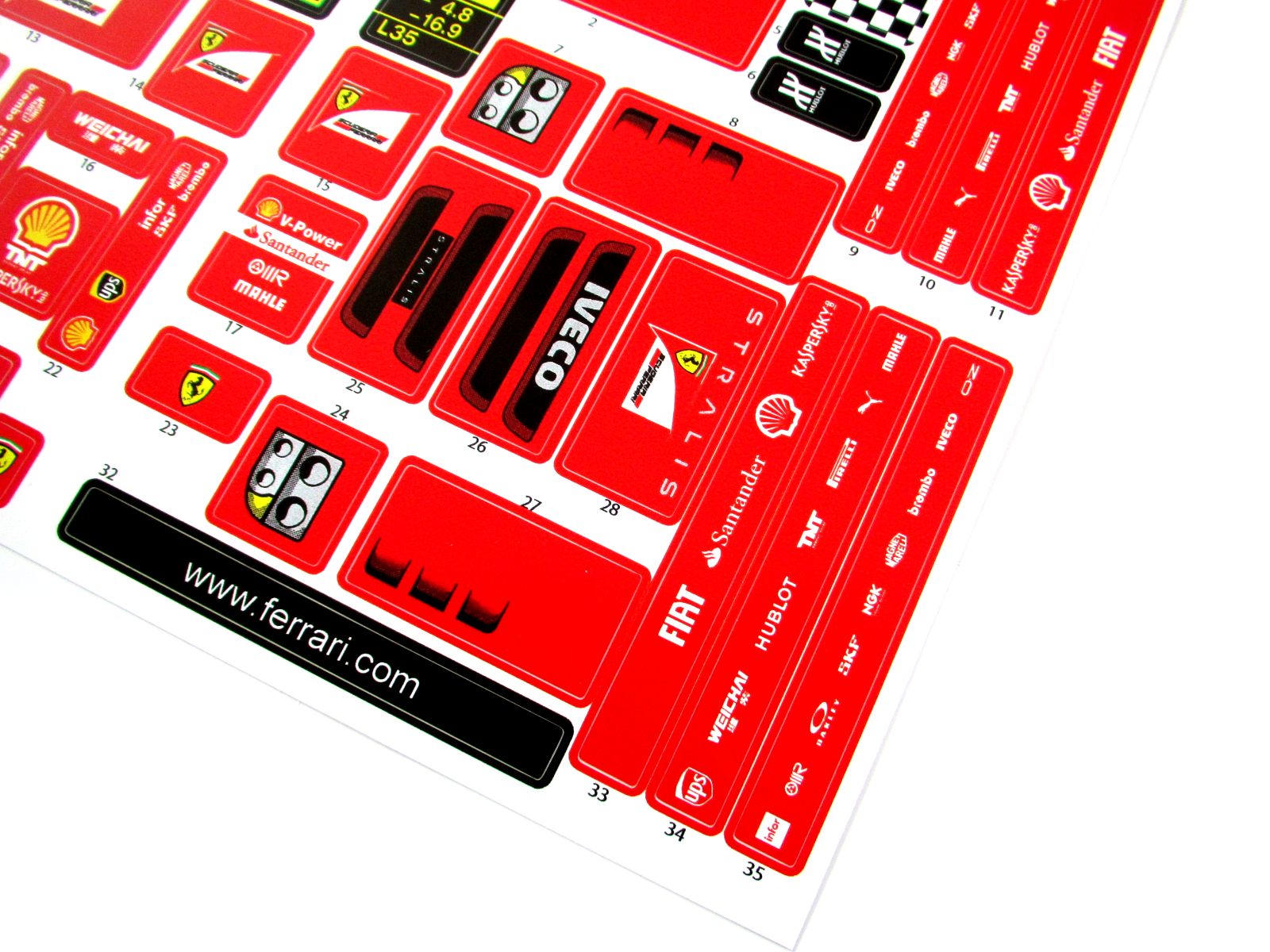 Lego 75913 F14 T & Scuderia Ferrari Truck stickers