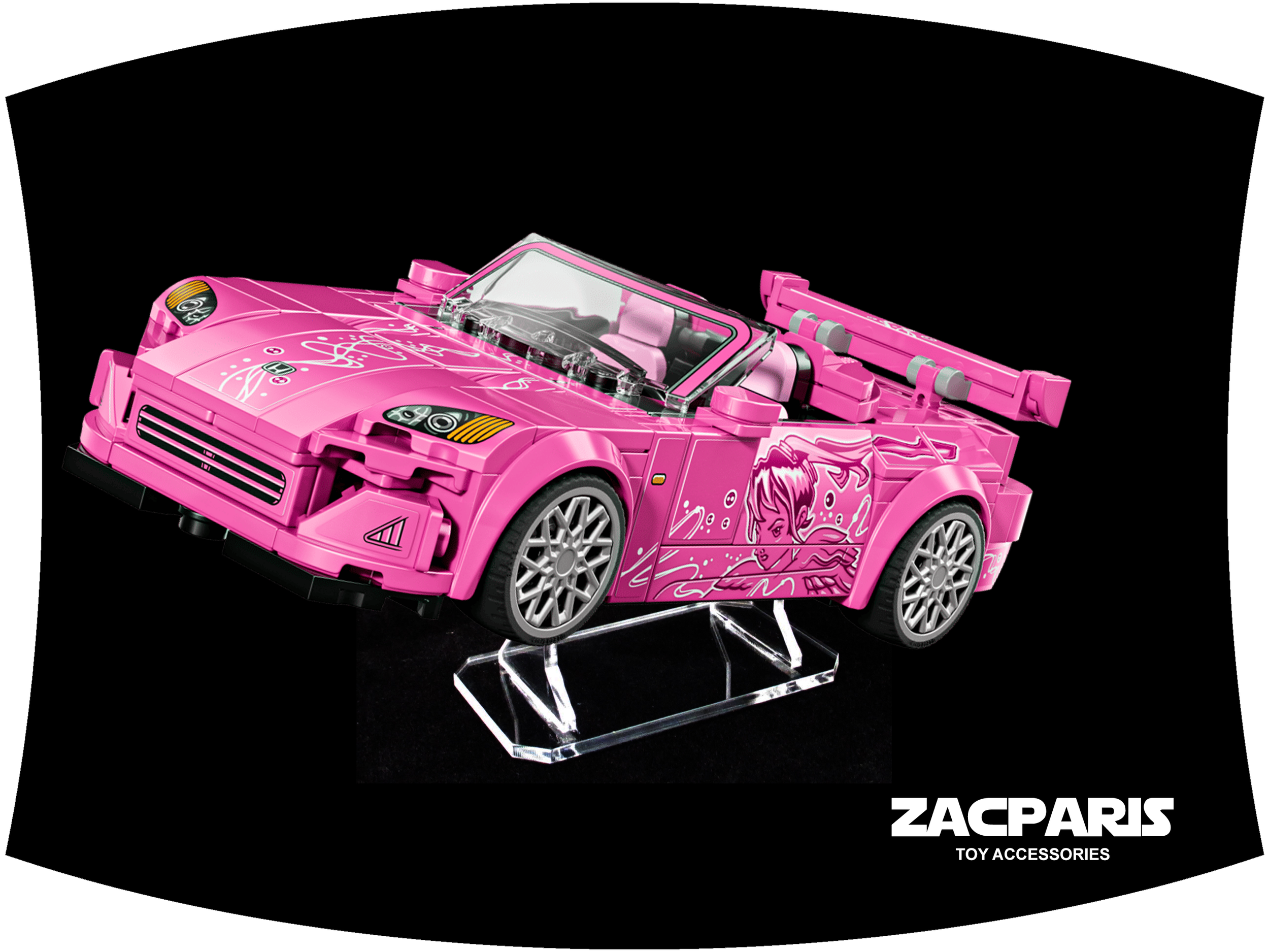 DISPLAY STAND for Speed Champions Lego 77241 2 Fast 2 Furious Honda S2000