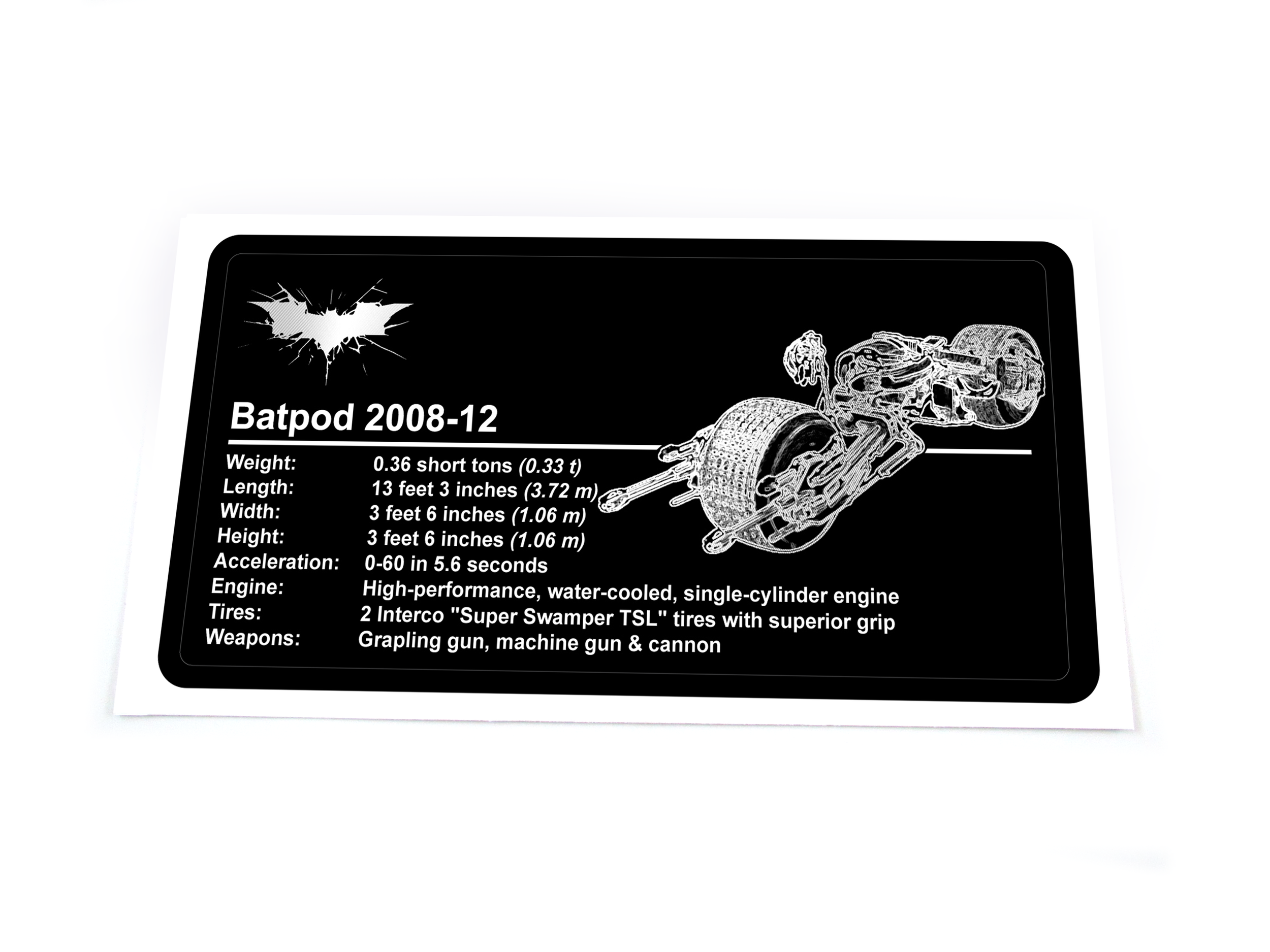 Lego 5004590 76023 Batpod stickers sticker