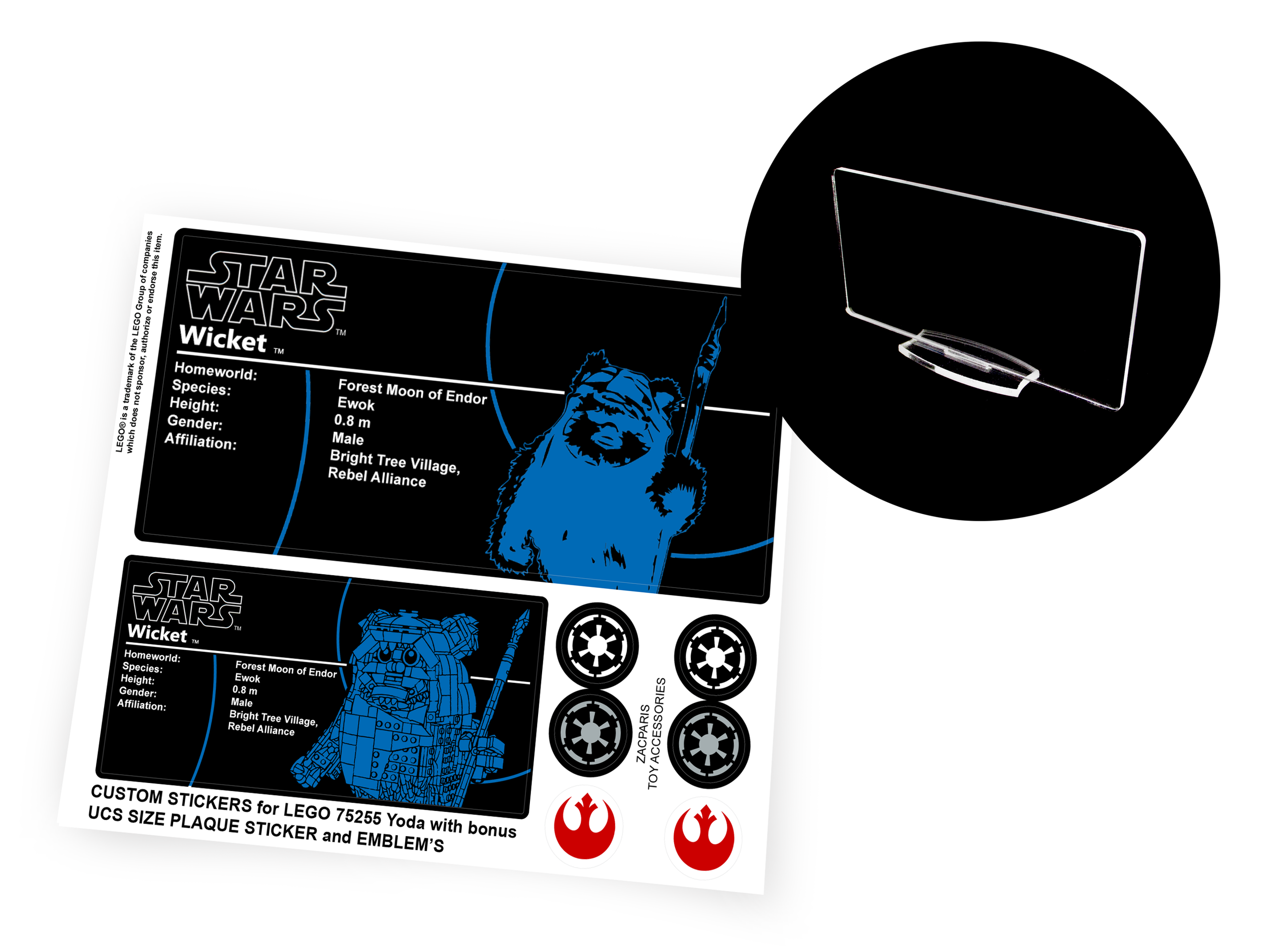 Lego 75430 Wicket the Ewok sticker