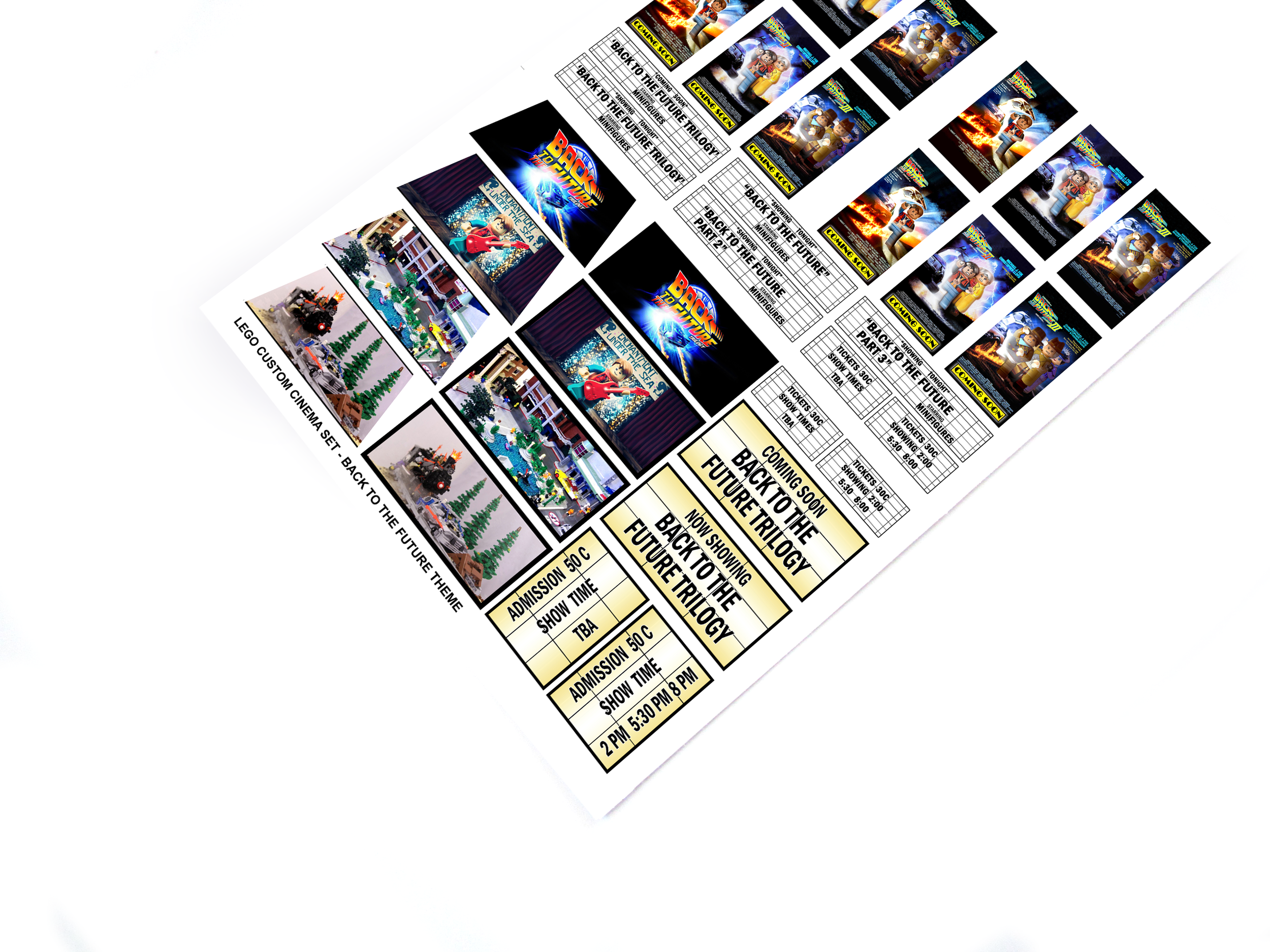 Lego 10232 Palace Cinema 10184 Town Plan sticker stickers