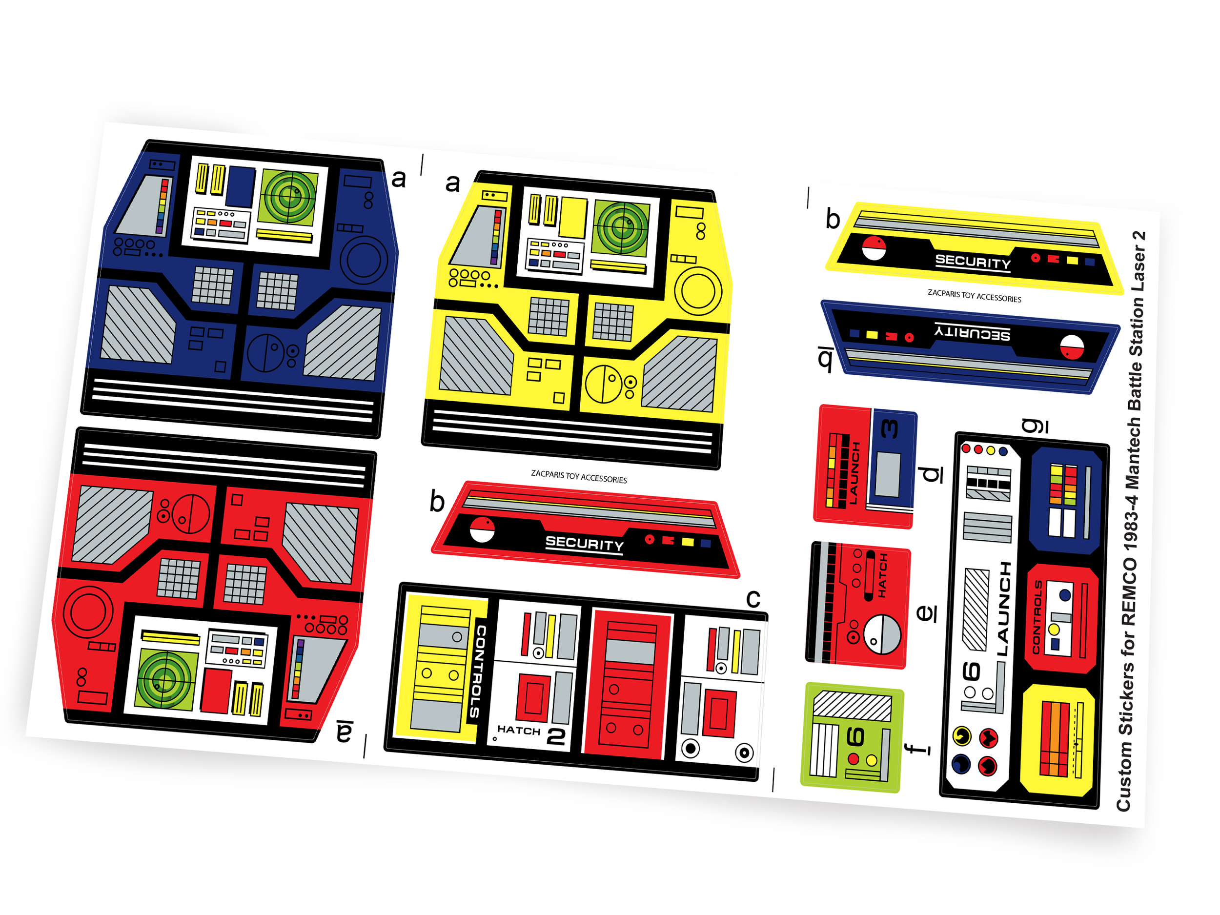 REMCO 1983-4 Mantech Man Tech Battle Station Laser 2 stickers