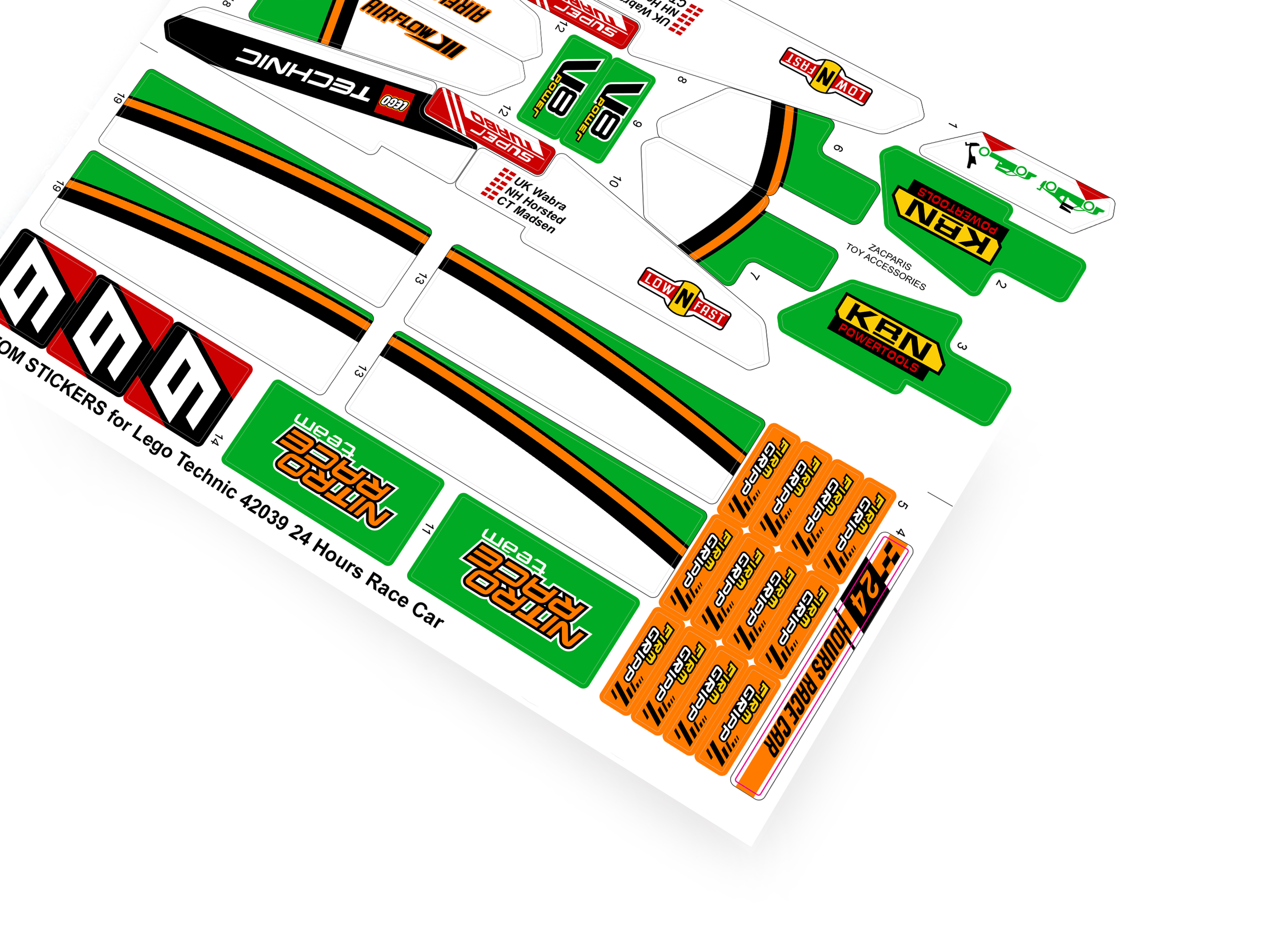Lego 42039 24 Hours Race Car sticker
