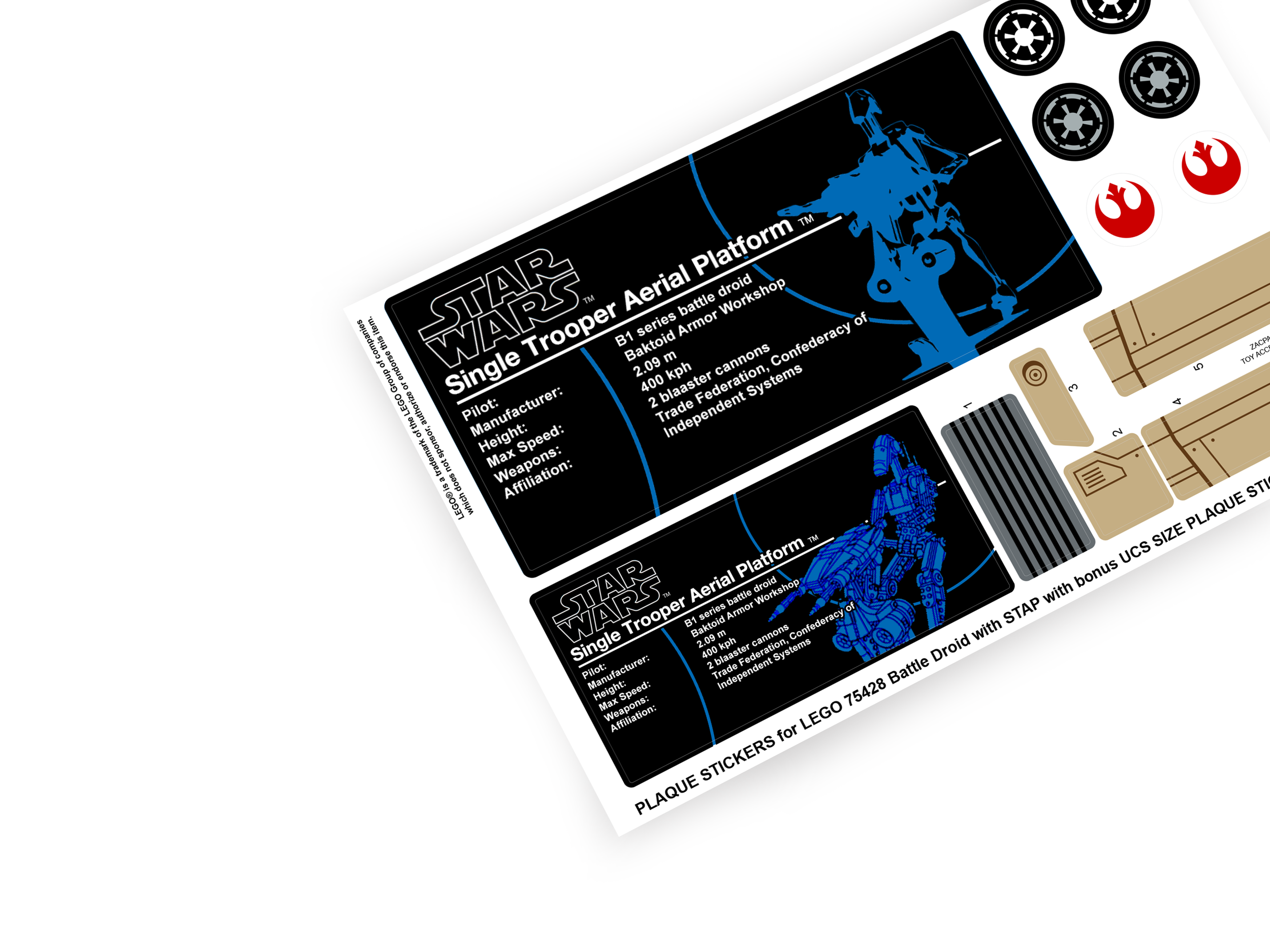 Lego 75428 Battle Droid with STAP sticker