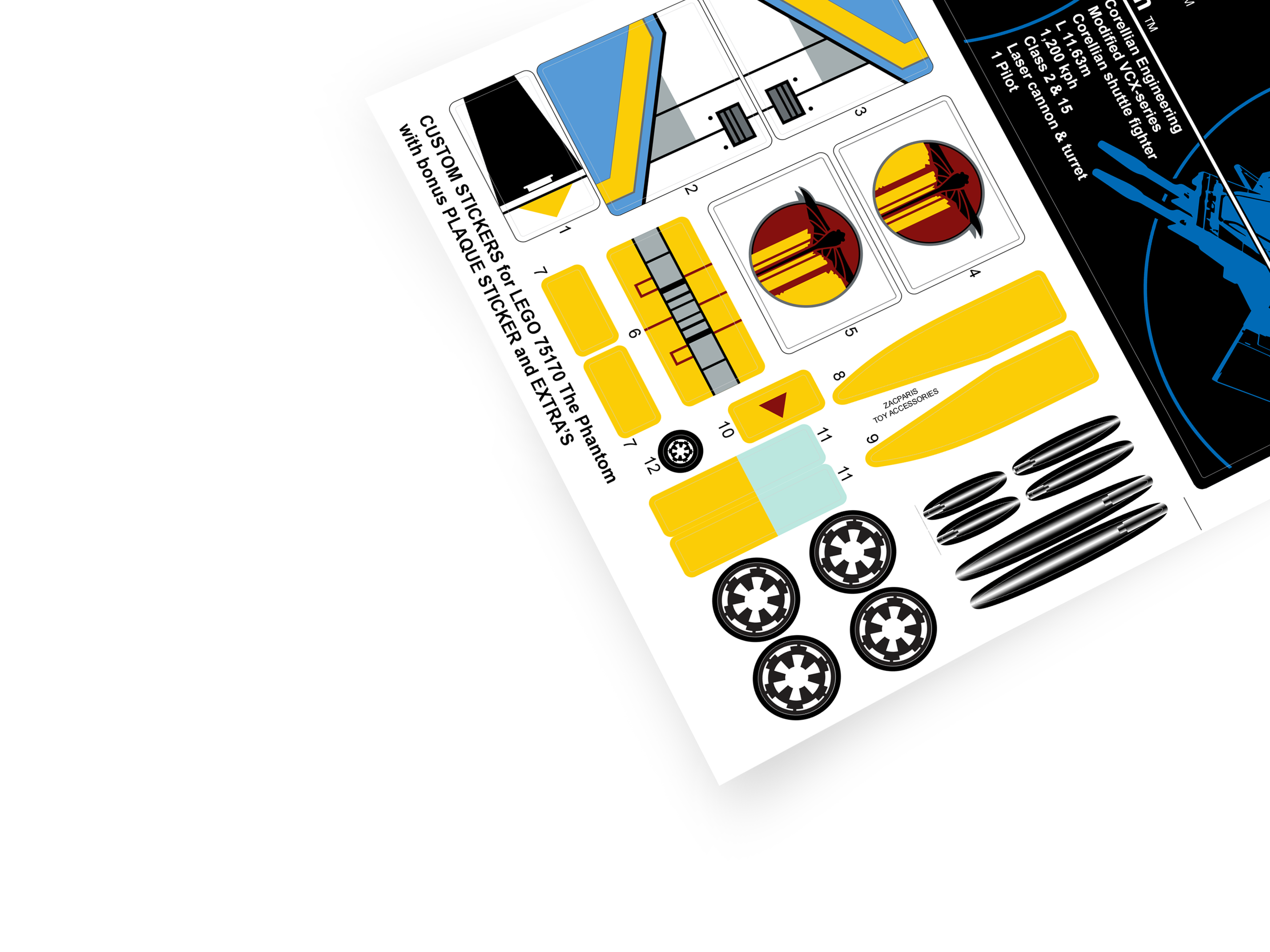 Lego 75170 The Phantom stickers