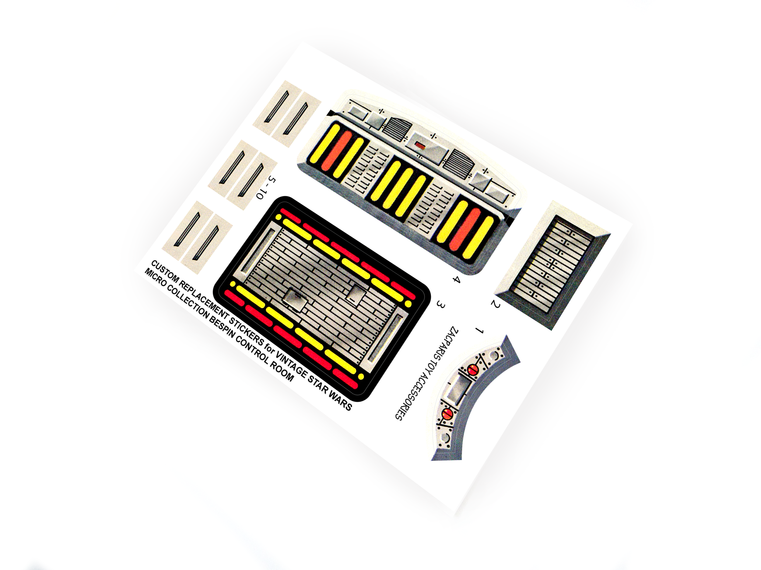 Star Wars Kenner Micro Collection Micro Bespin Control stickers
