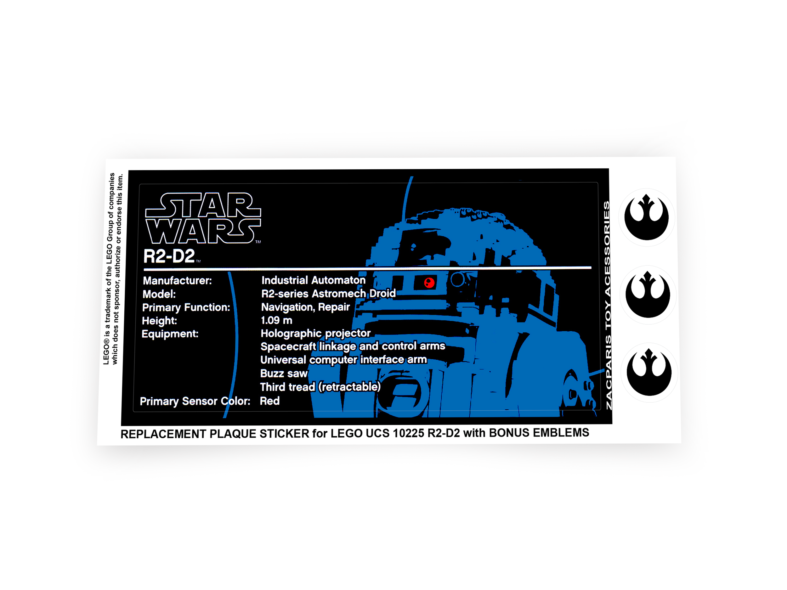 Lego 10225 R2-D2 stickers