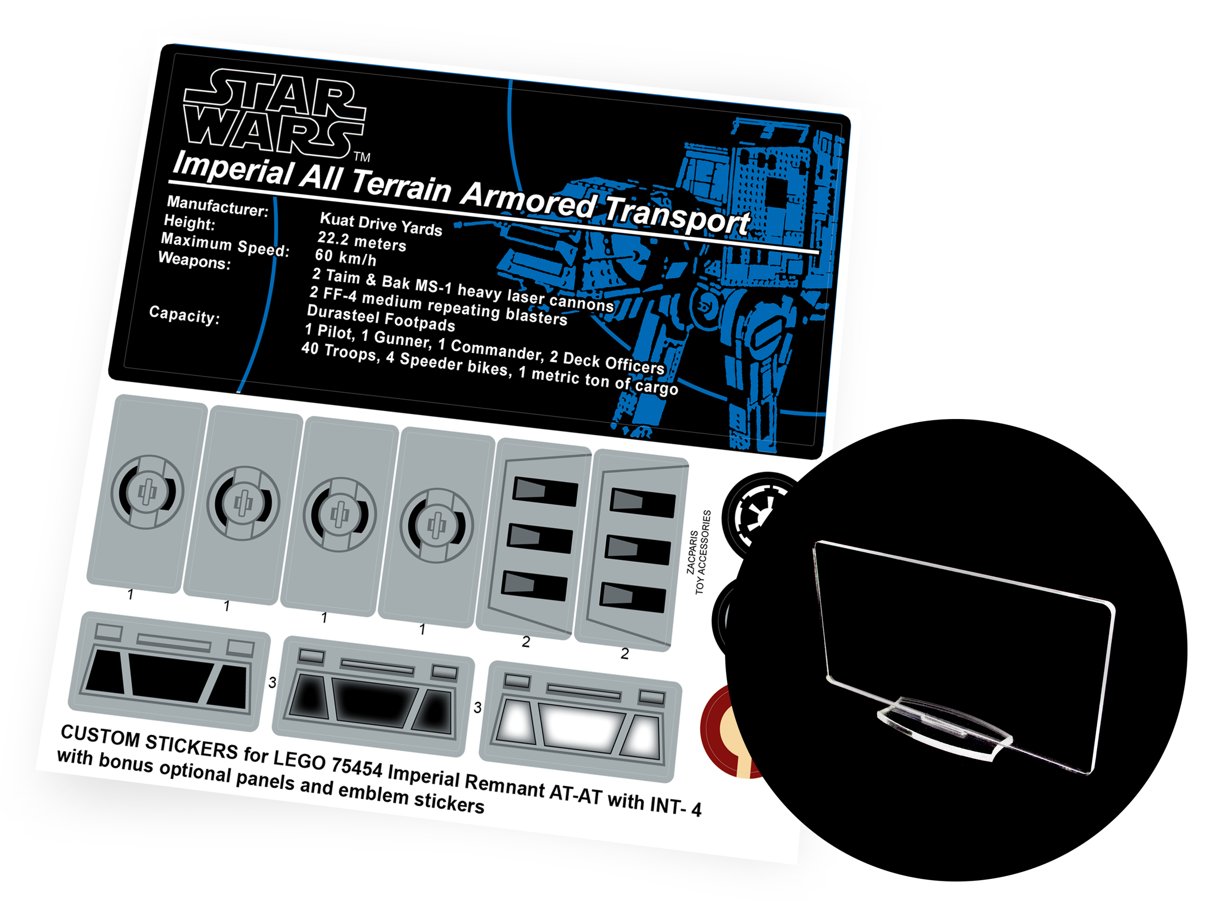 Lego 75454 AT-AT Imperial Remnant stickers