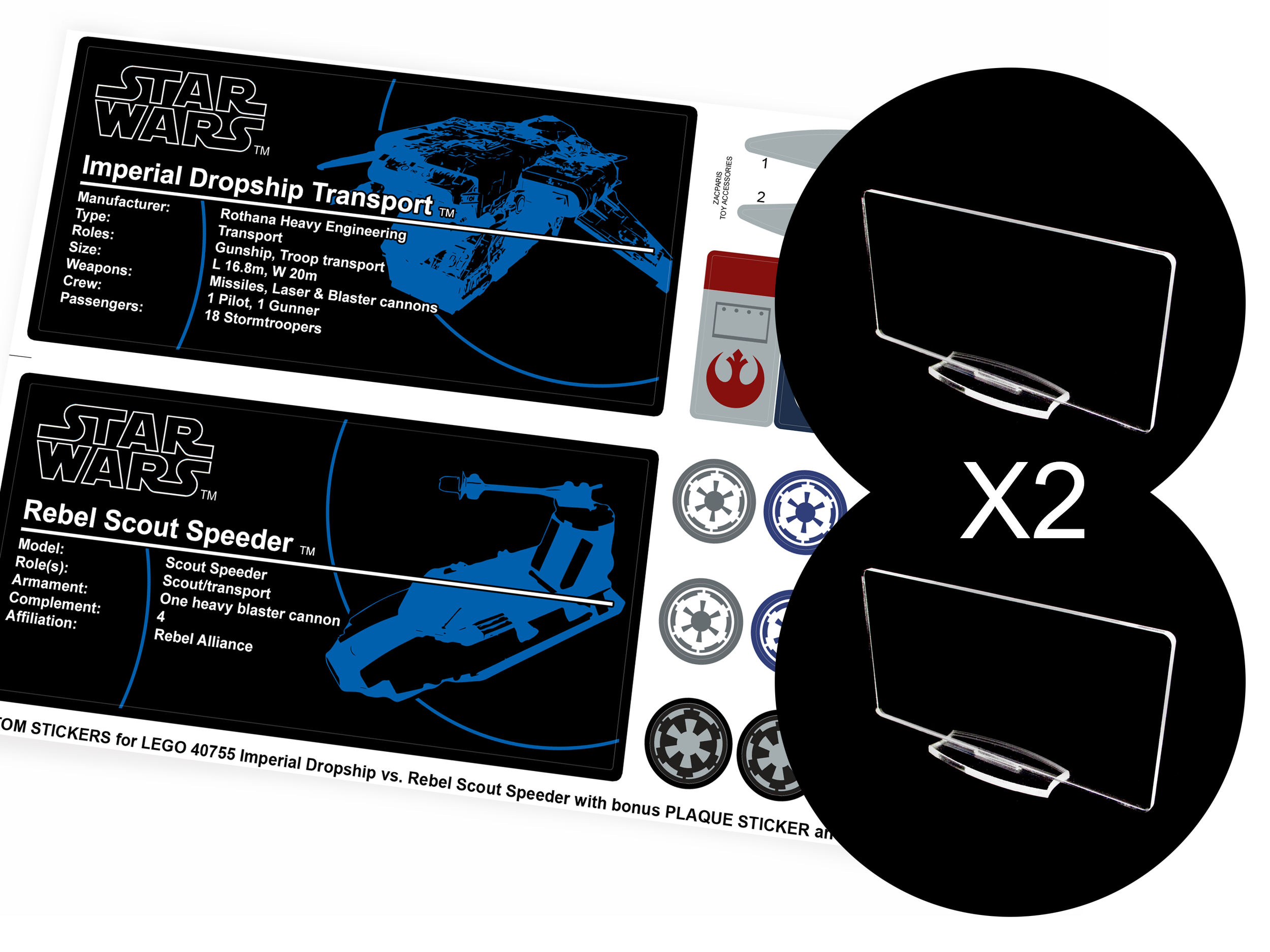 Lego 40755 Imperial Dropship vs. Rebel Scout Speeder sticker