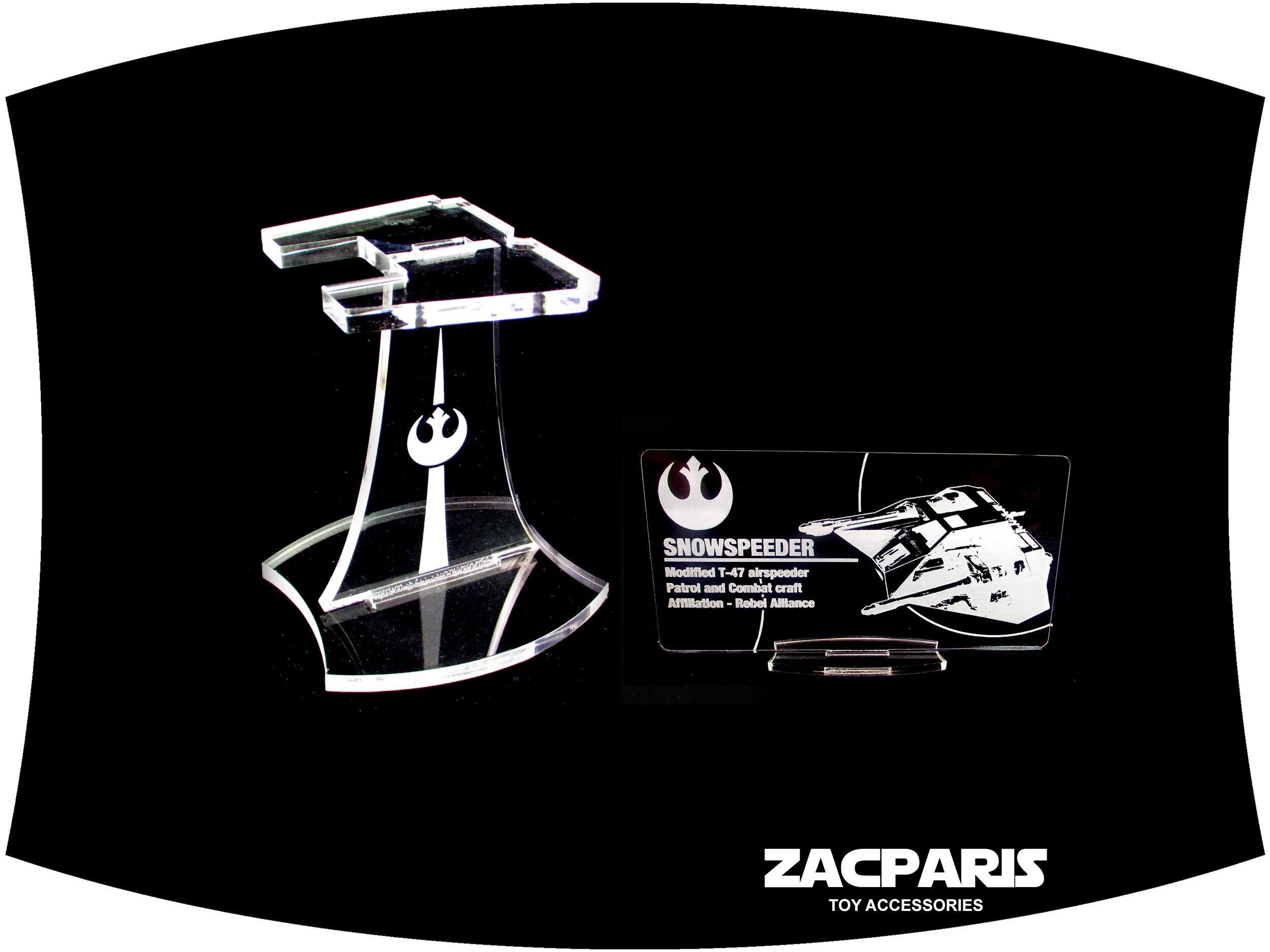 Display stand for Vintage Star Wars Snowspeeder Kenner Hasbro POTF Snow Speeder