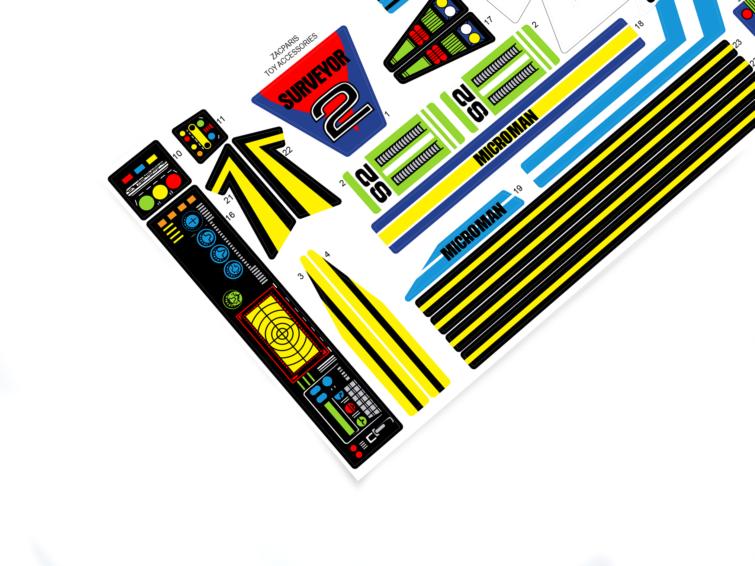 Microman Surveyor 2 stickers