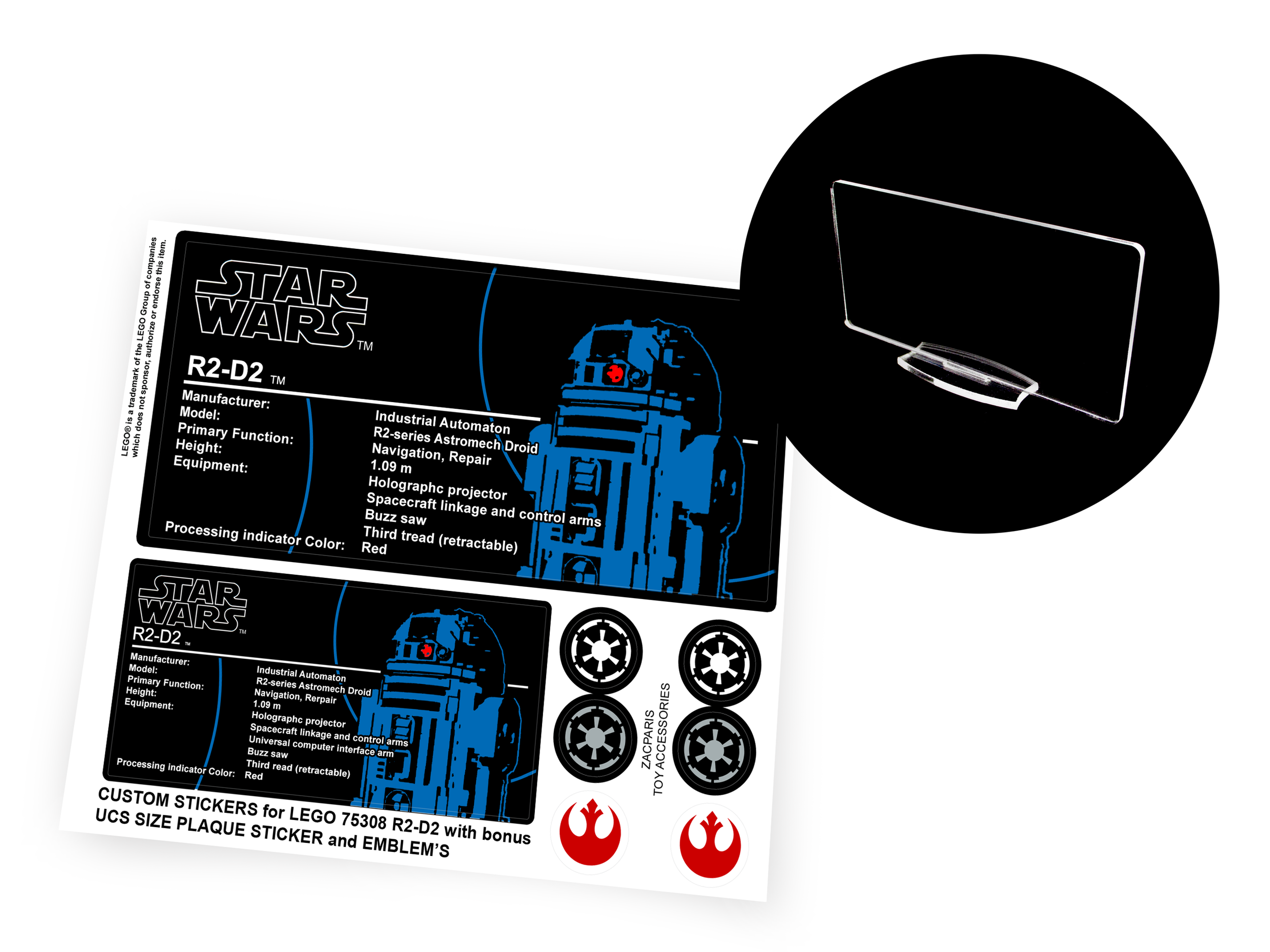 Lego 75308 R2-D2 sticker