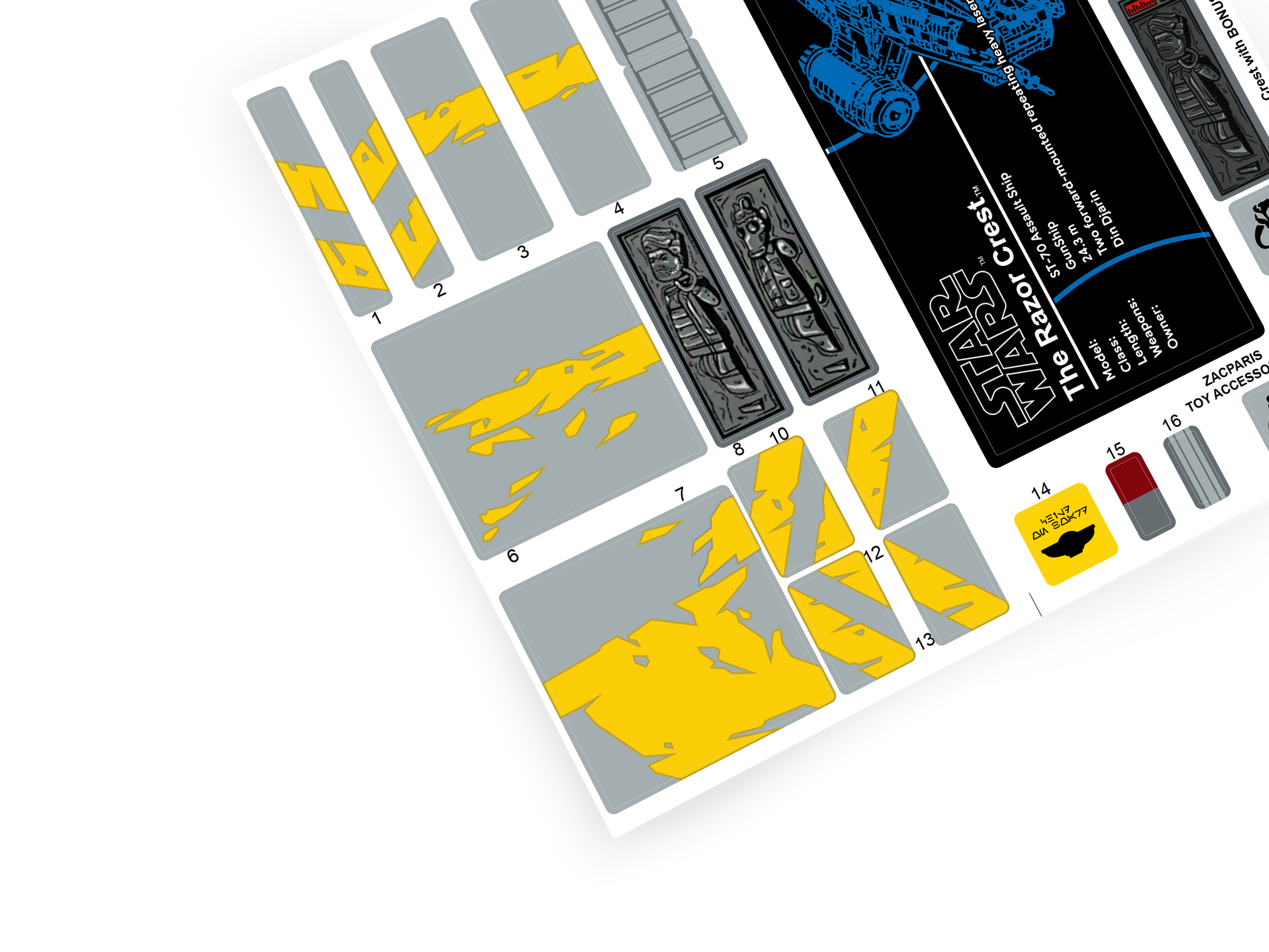 Lego 75331 The Razor Crest stickers
