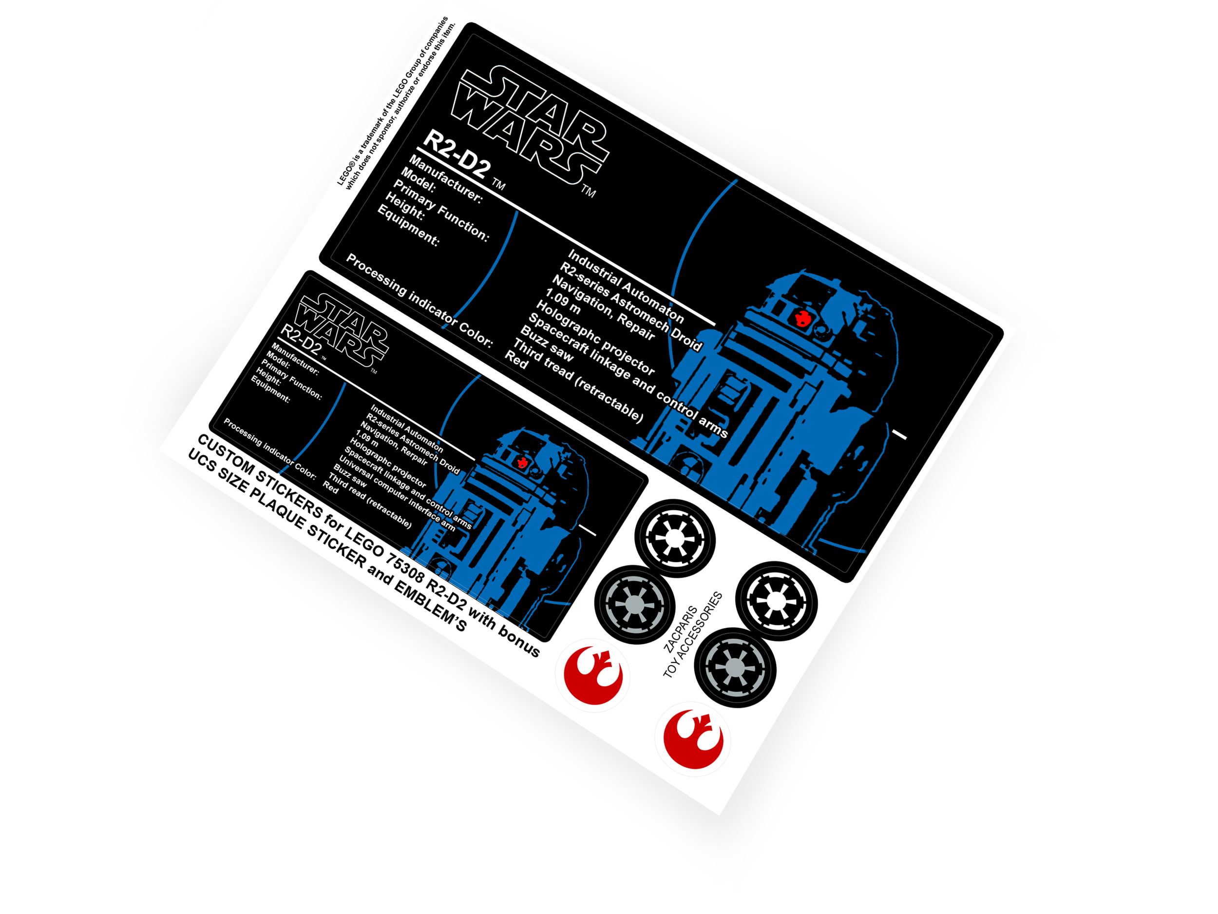 Lego 75308 R2-D2 sticker