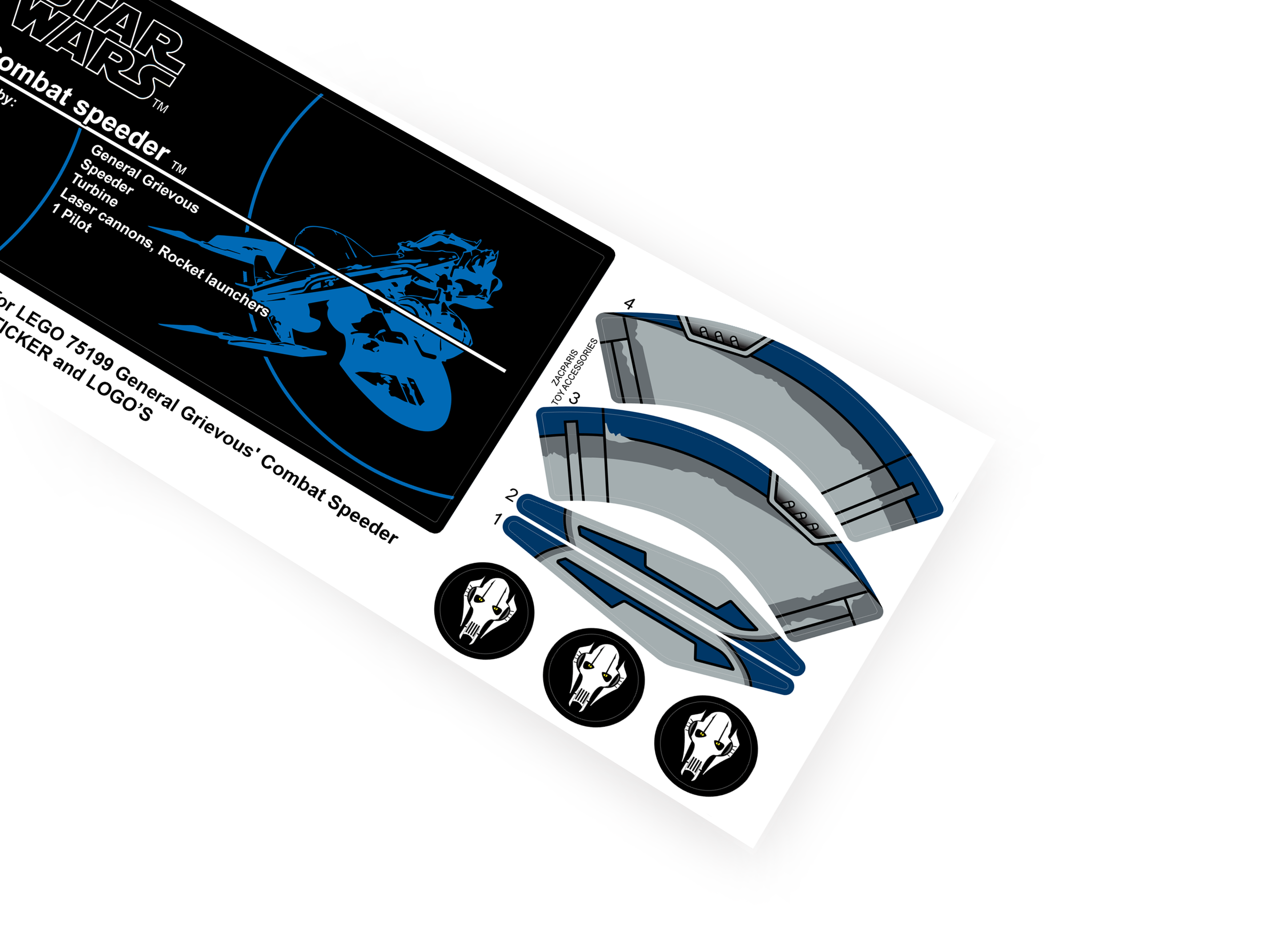 Lego 75199 General Grievous Combat Speeder stickers