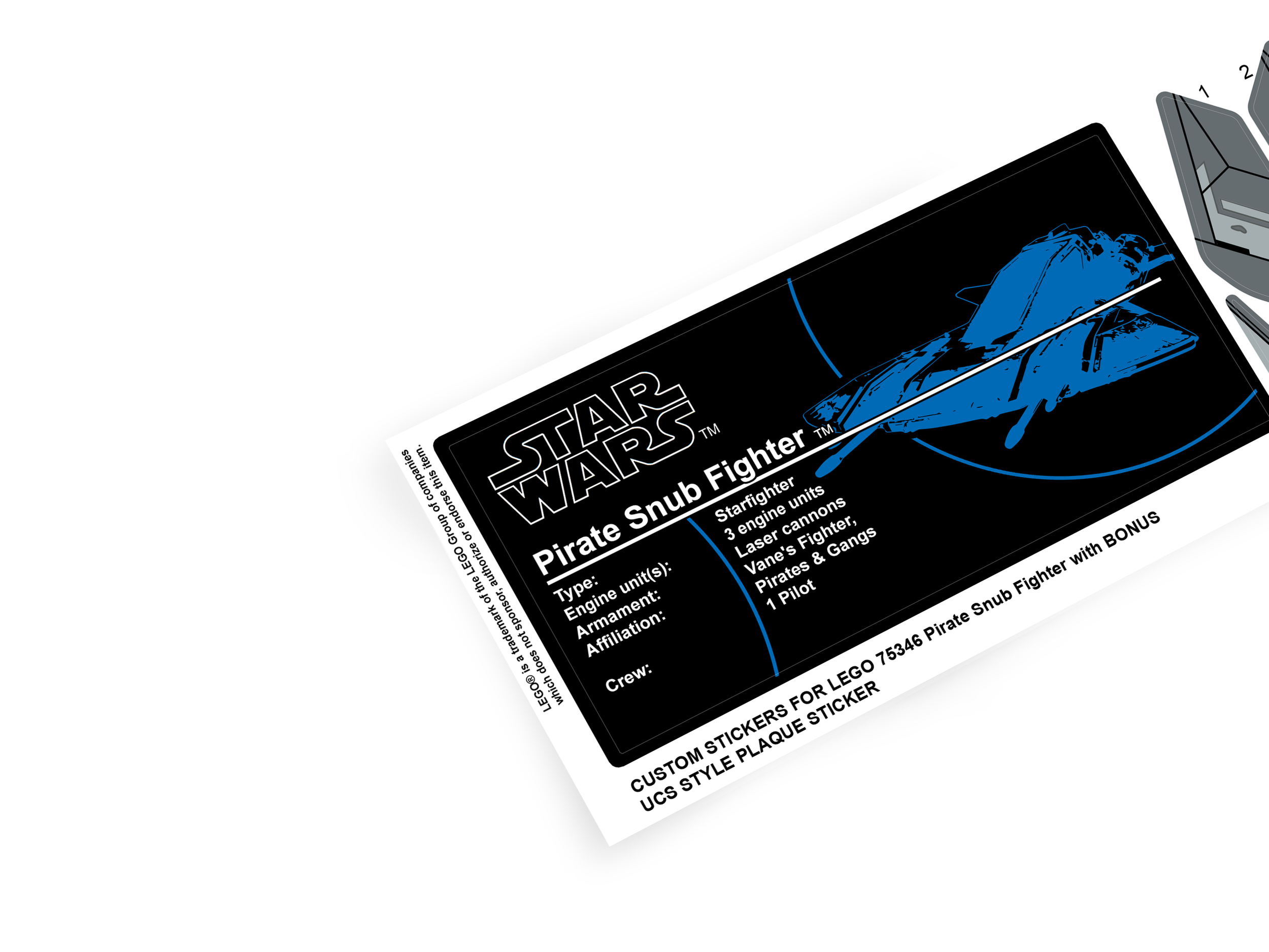 Lego 75346 Pirate Snub Fighter stickers