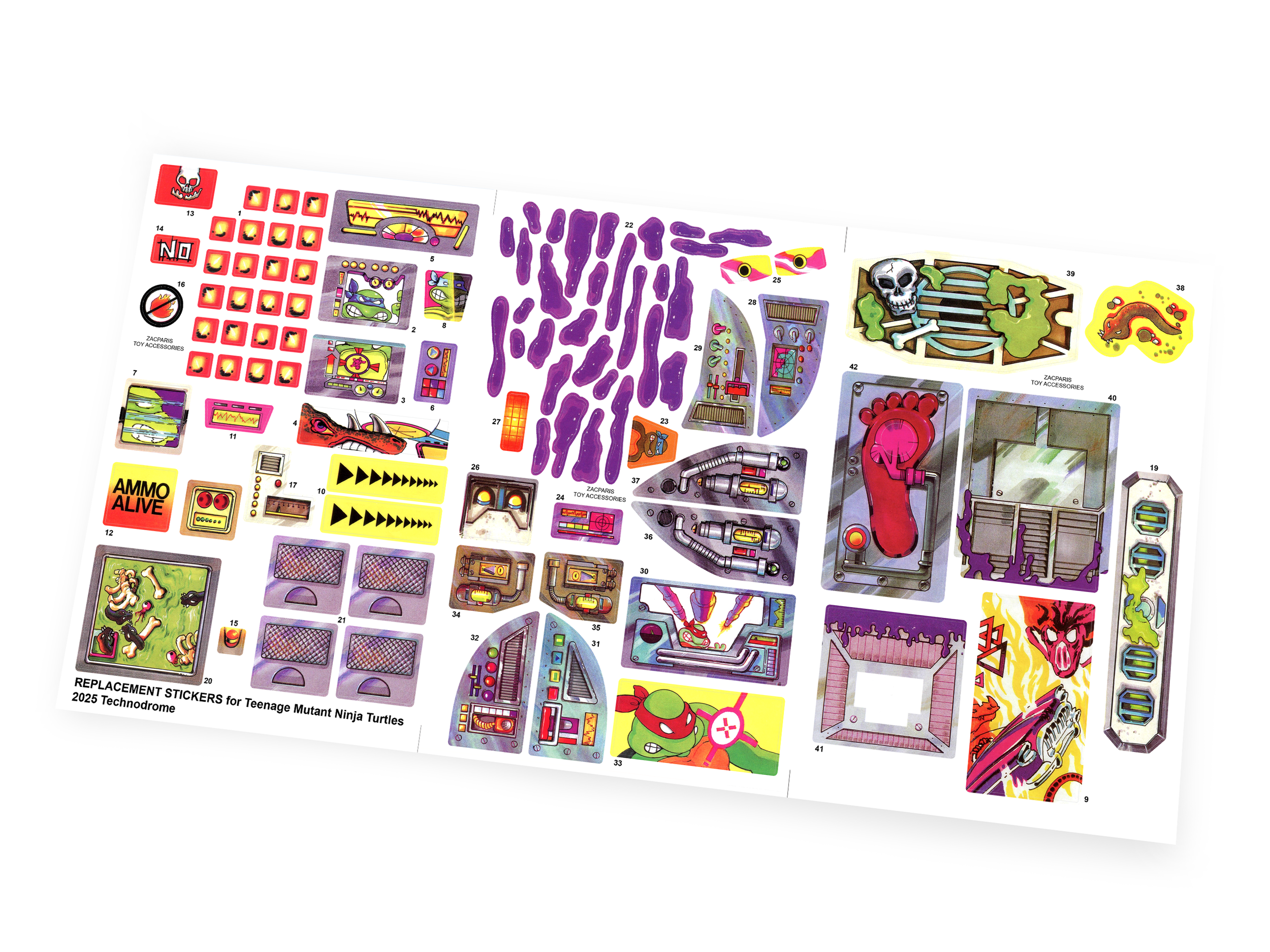 Playmates 2025 TMNT Teenage Mutant Ninja Turtles Technodrome sticker