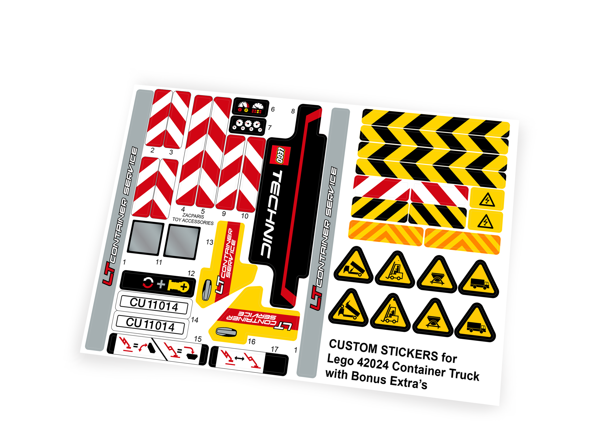 Custom stickers for Set 42024 Container Truck with Bonus!