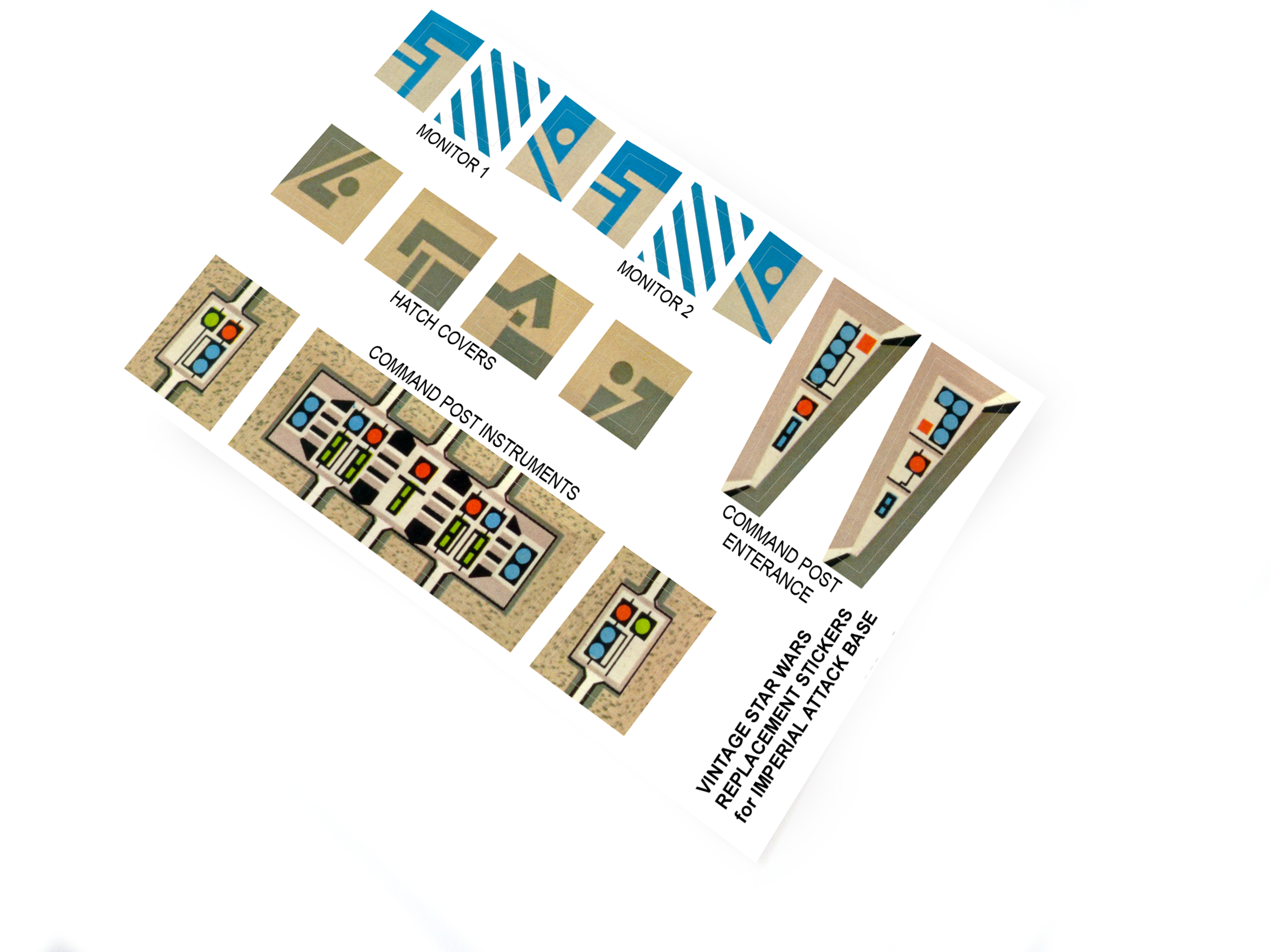 Star Wars Kenner Imperial Attack Base stickers