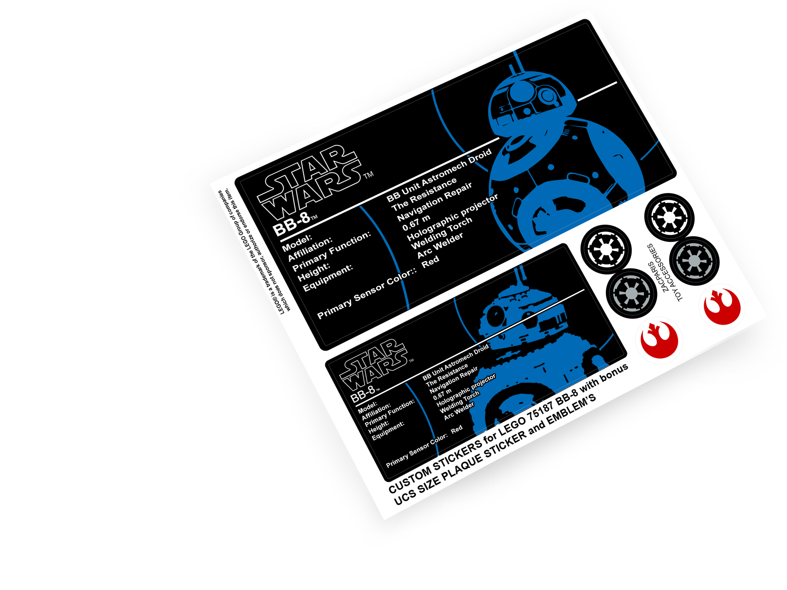 Lego 75187 BB-8 stickers (Copy)