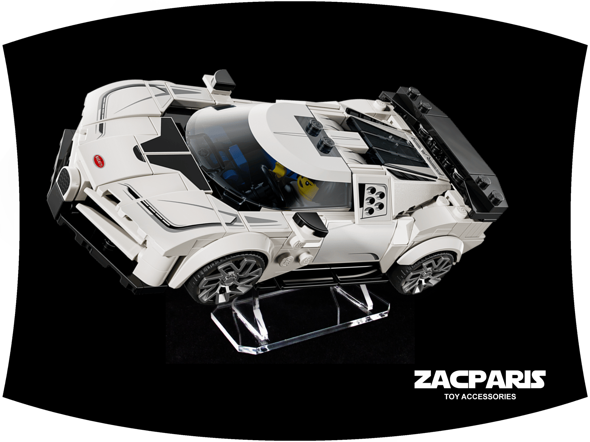 DISPLAY STAND for Speed Champions Lego 77240 Bugatti Centodieci Hyper Sports Car