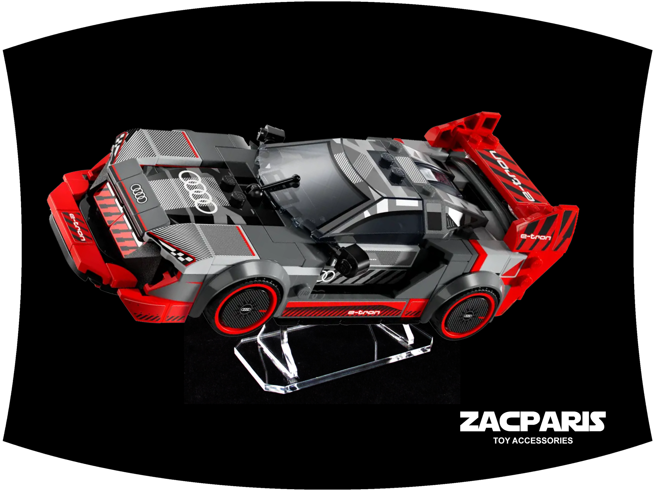 DISPLAY STAND for Speed Champions Lego 76921 Audi S1 e-tron quattro Race Car