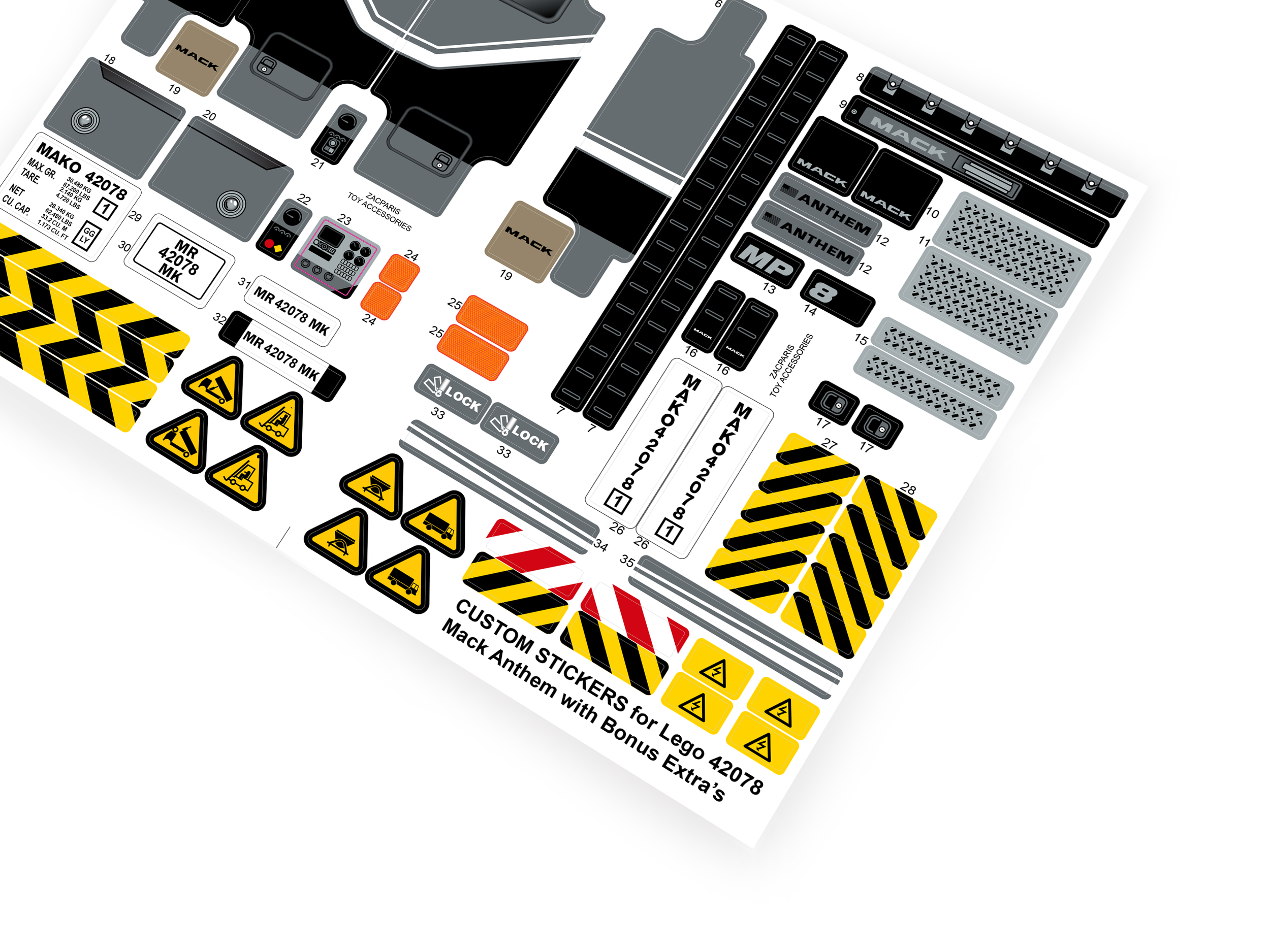 Lego 42078 Mack Anthem sticker