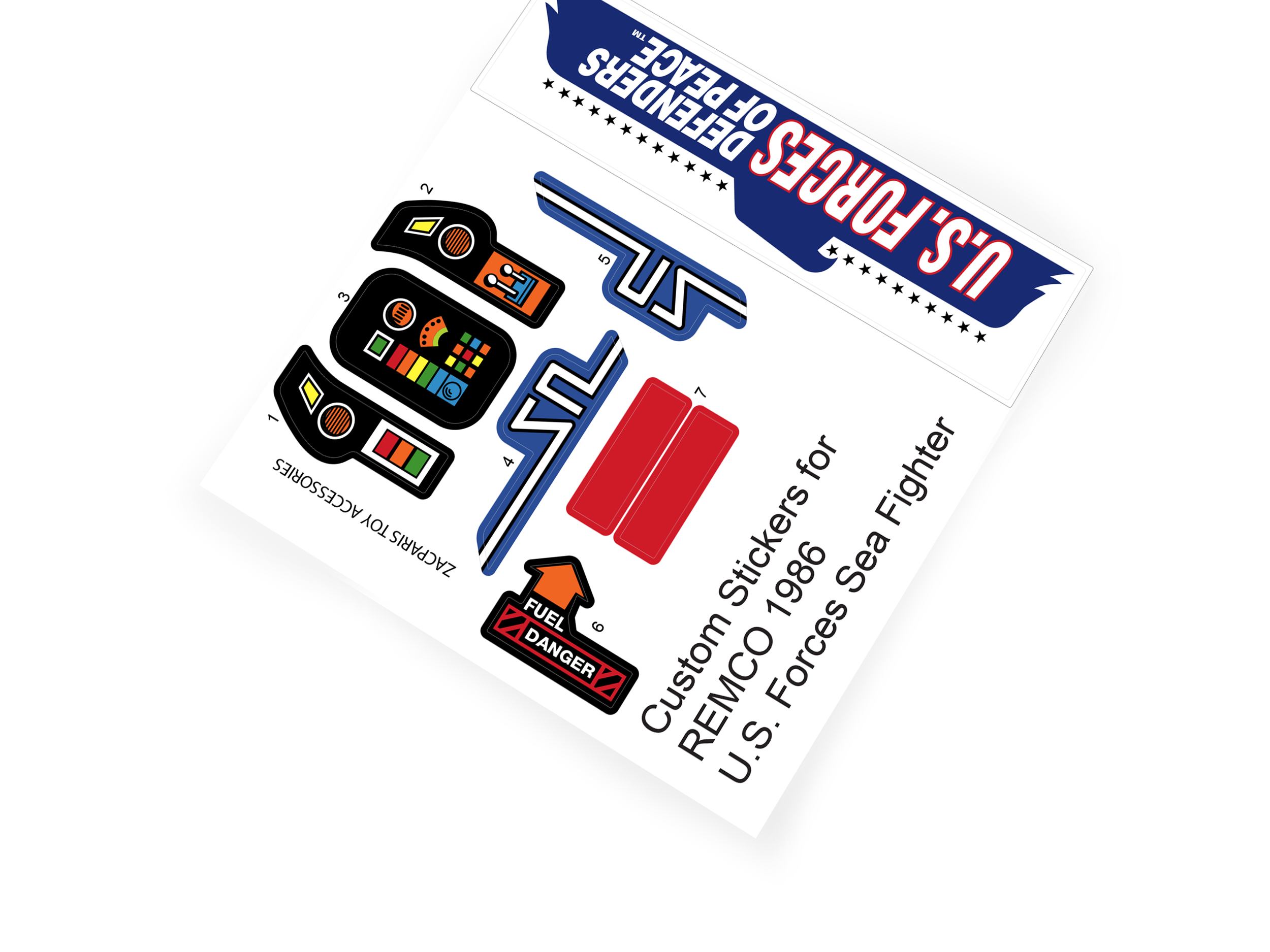 REMCO 1986 US Forces Sea Fighter RAPID ATTACK COMBAT JET stickers