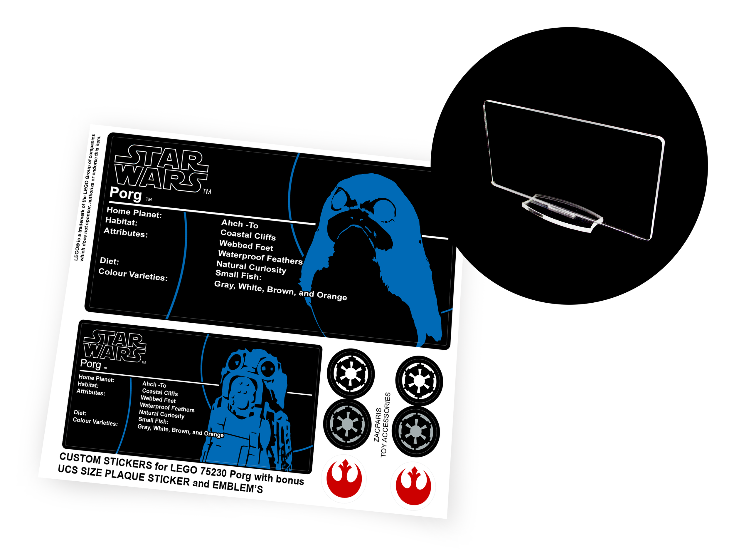 Lego 75230 Porg sticker