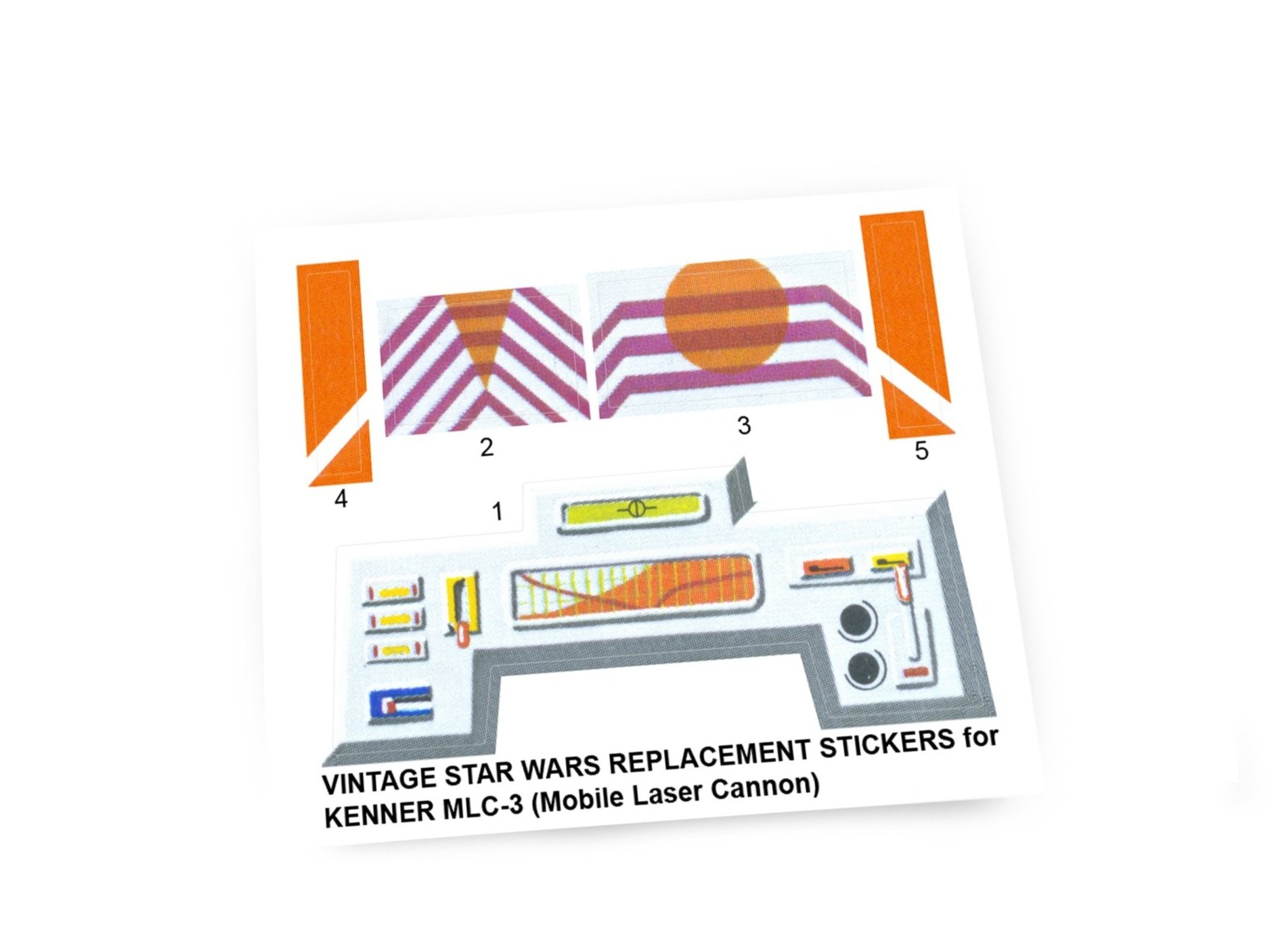 Star Wars Kenner MLC-3 MLC3 Mobile Laser Cannon Mini Rig stickers