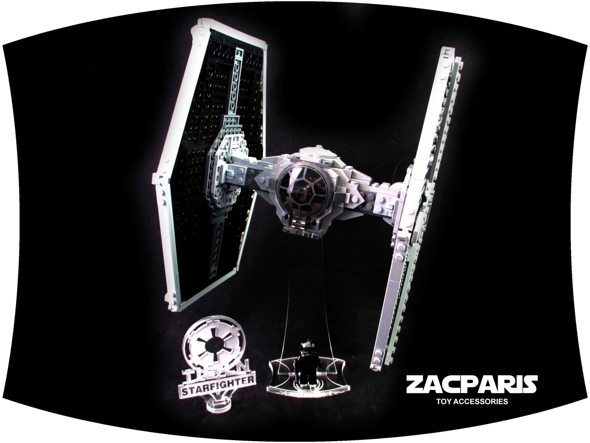 DISPLAY STAND for Star Wars Lego 75211 75300 75240 7263 7146 75240 TIE Fighter 3D Multi angled!