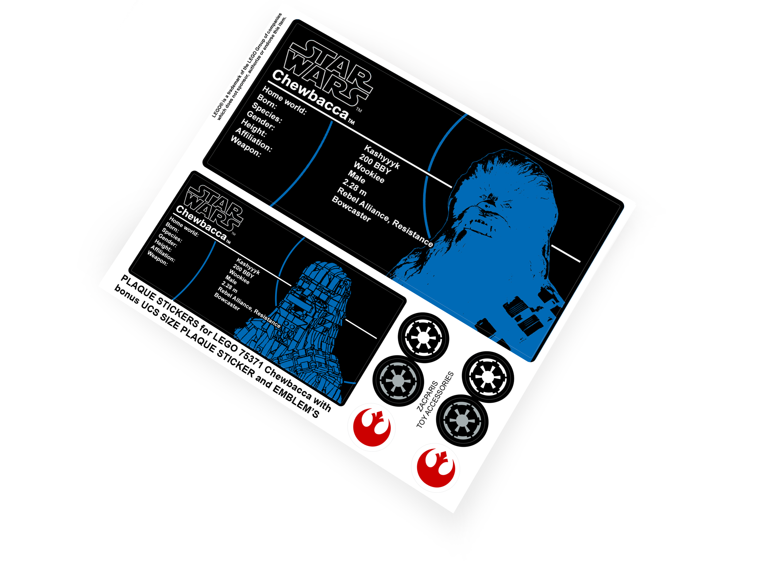 Lego 75371 Chewbacca sticker