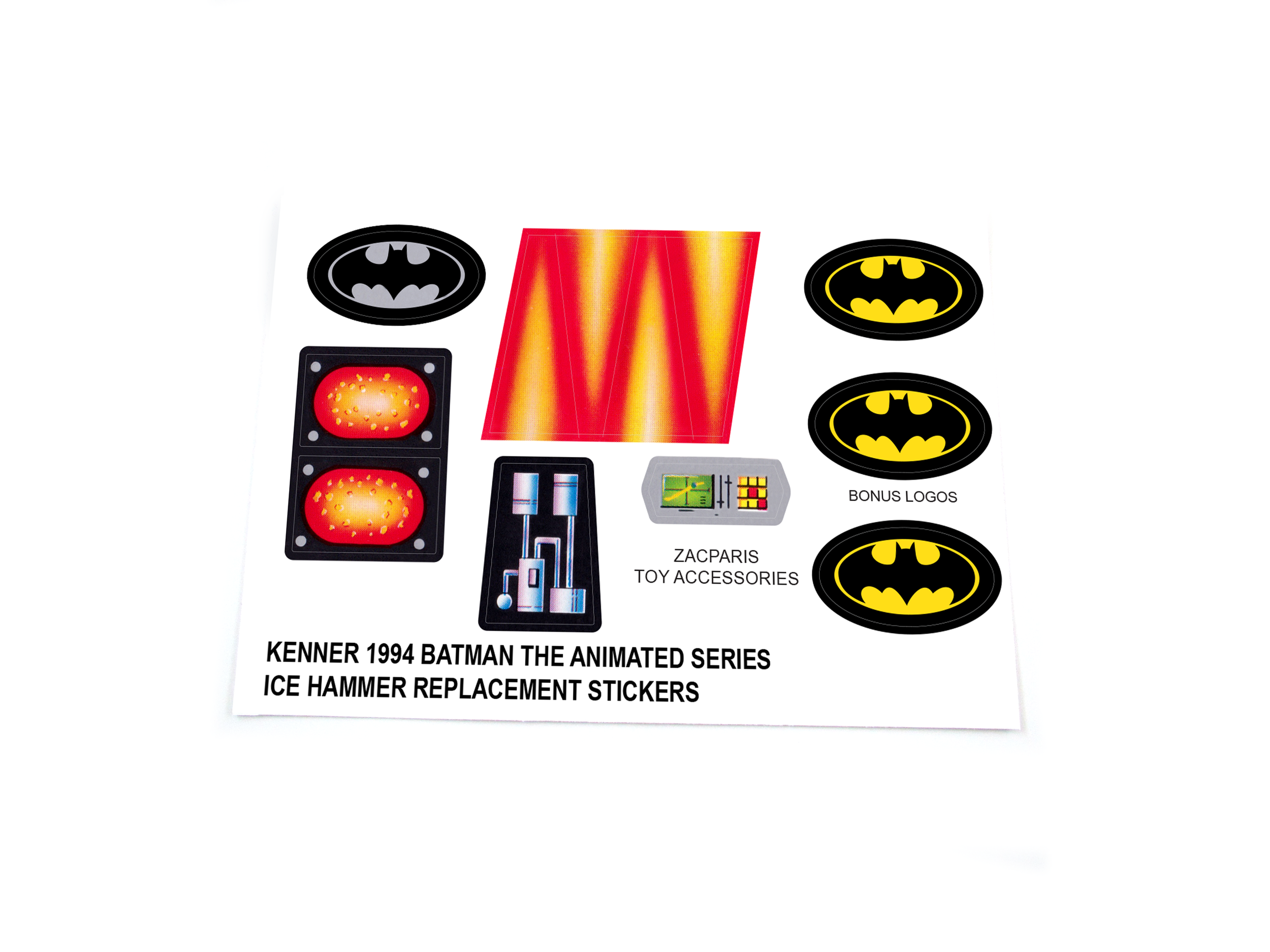 Kenner 1994 Batman The Animated Series Ice Hammer sticker