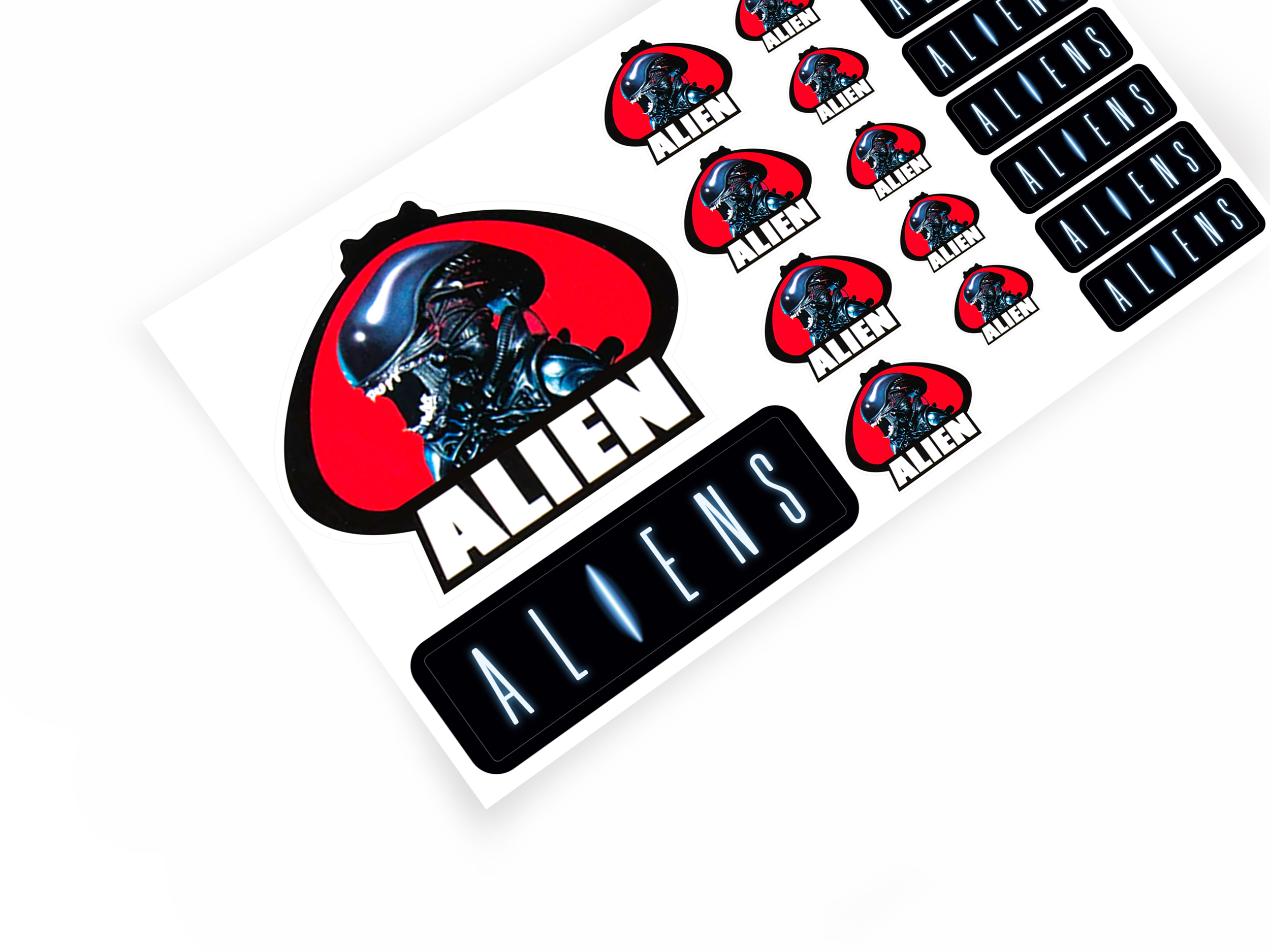 Custom Kenner Aliens Logo type stickers