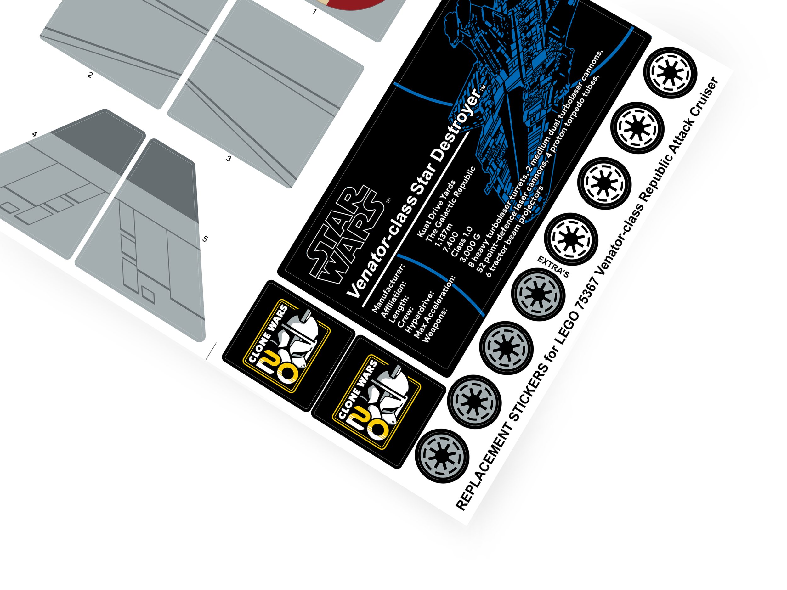 Lego 75367 Venator-class Republic Attack Cruiser sticker