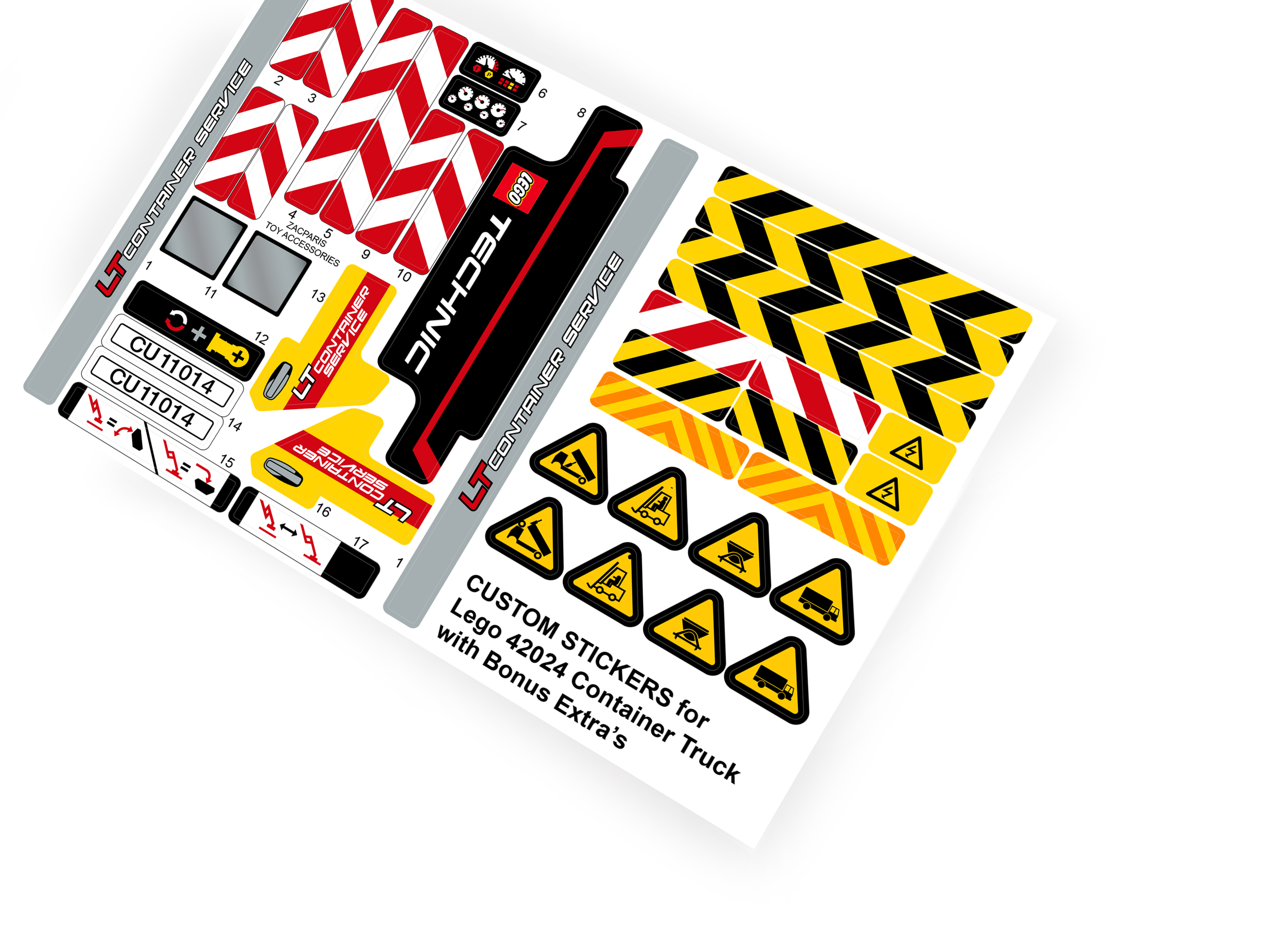 Lego 42024 Container Truck stickers