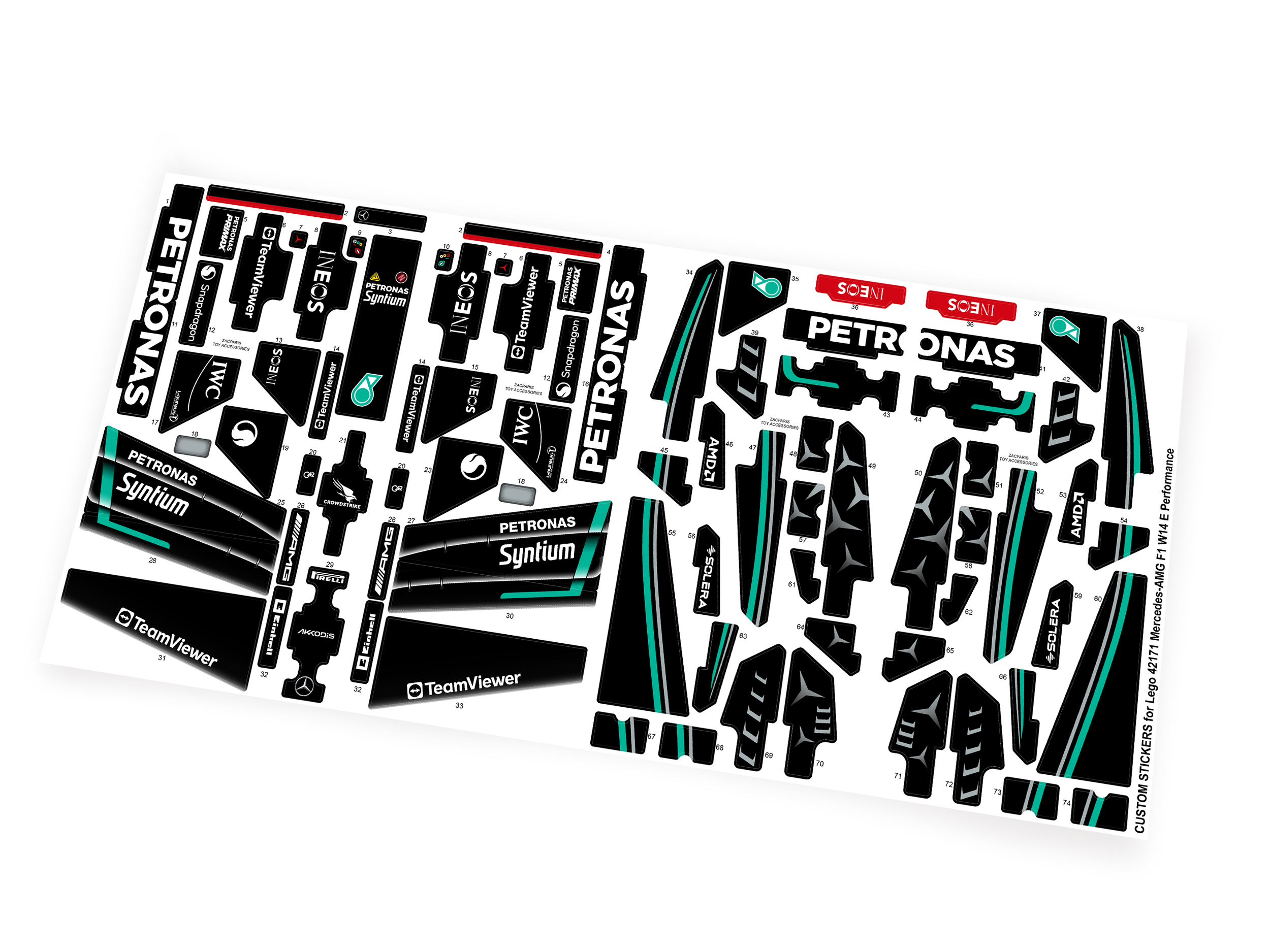Lego 42171 Mercedes-AMG F1 W14 E sticker