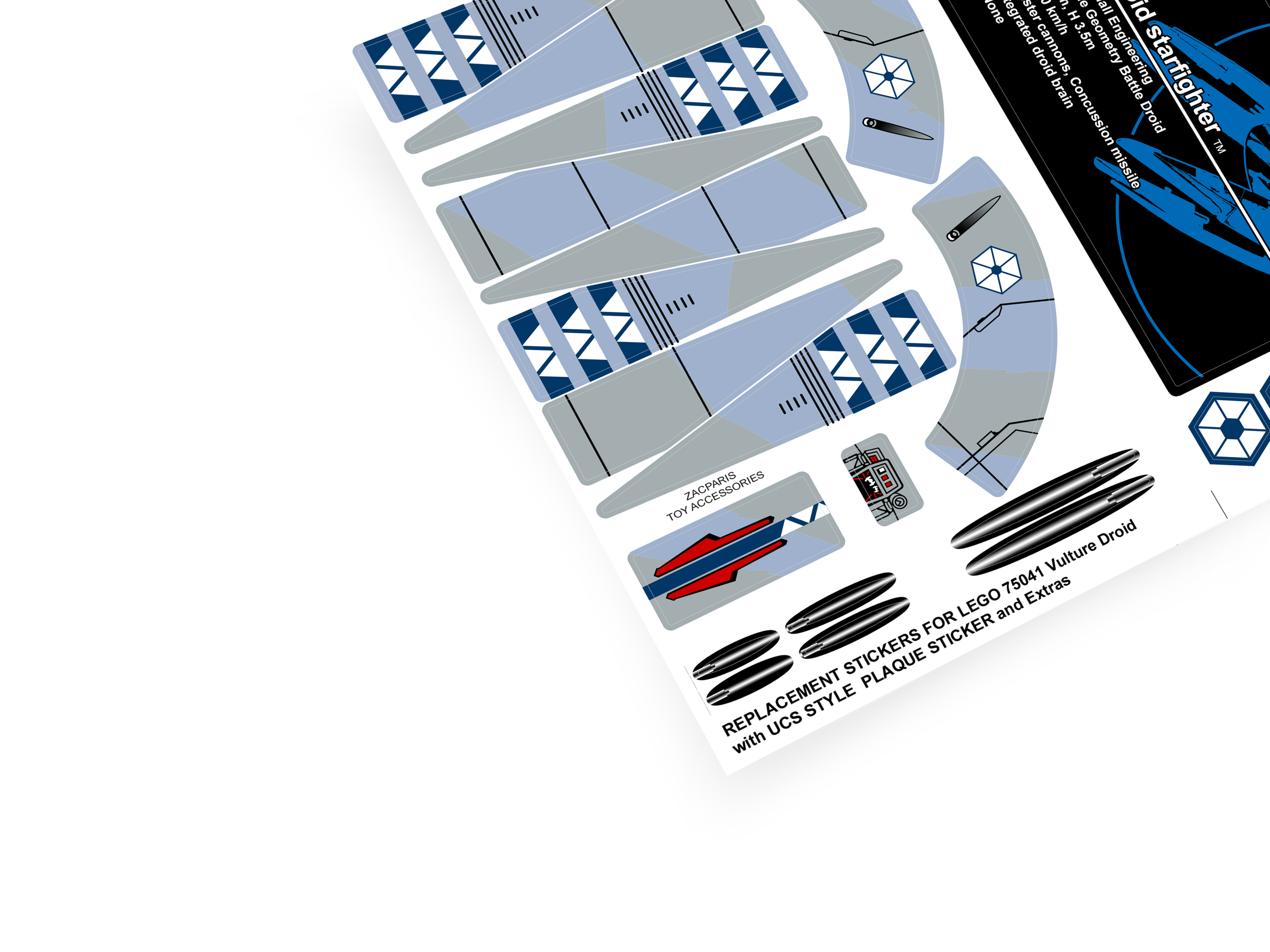 Lego 75041 Vulture Droid stickers