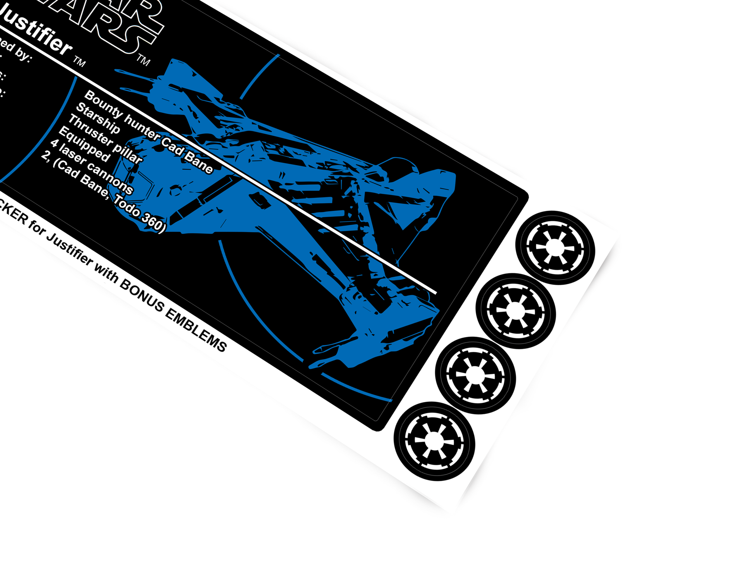 Lego 75323 The Justifier stickers