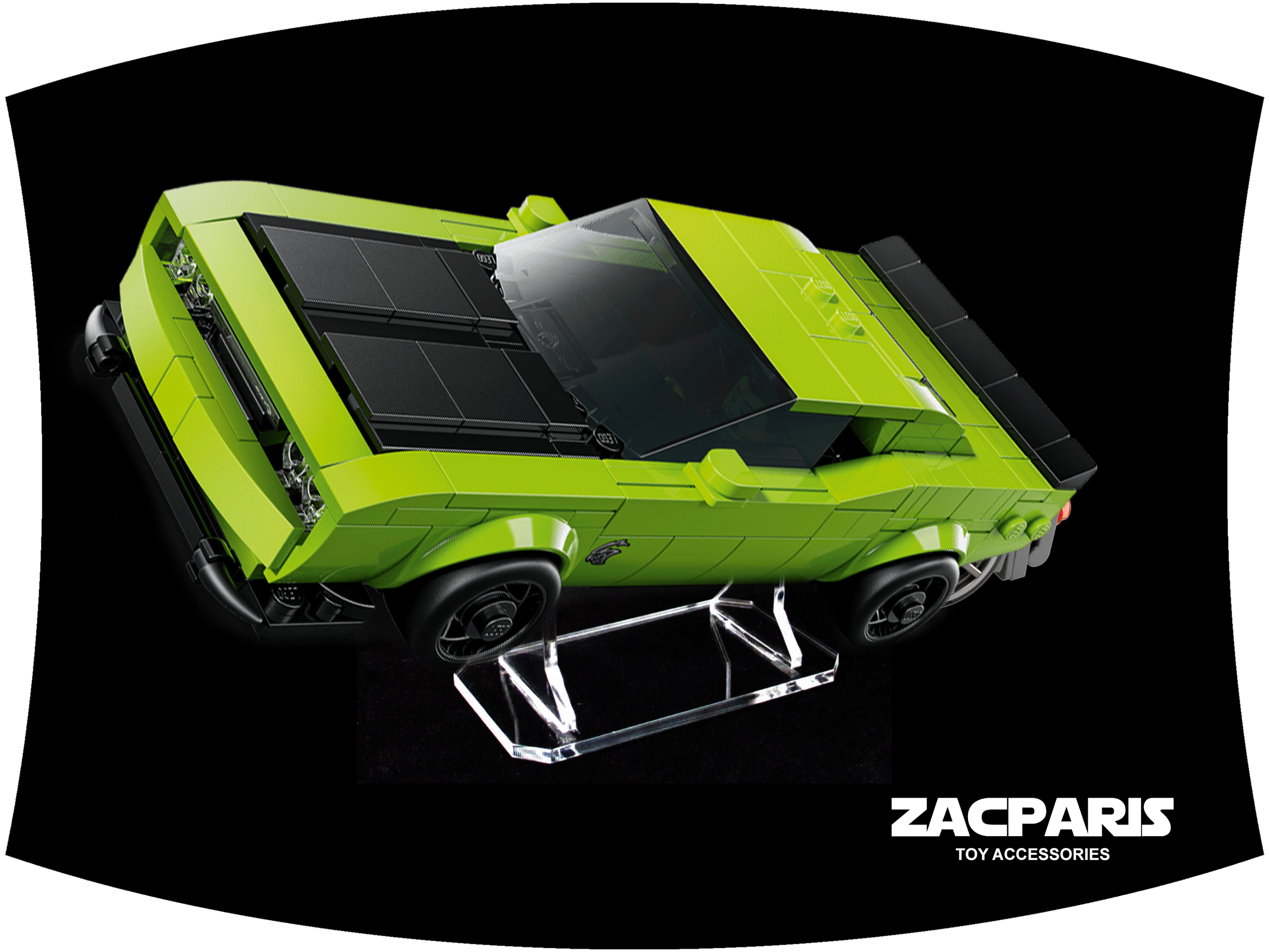 DISPLAY STAND for Speed Champions Lego 77237 Dodge Challenger SRT Hellcat Sports
